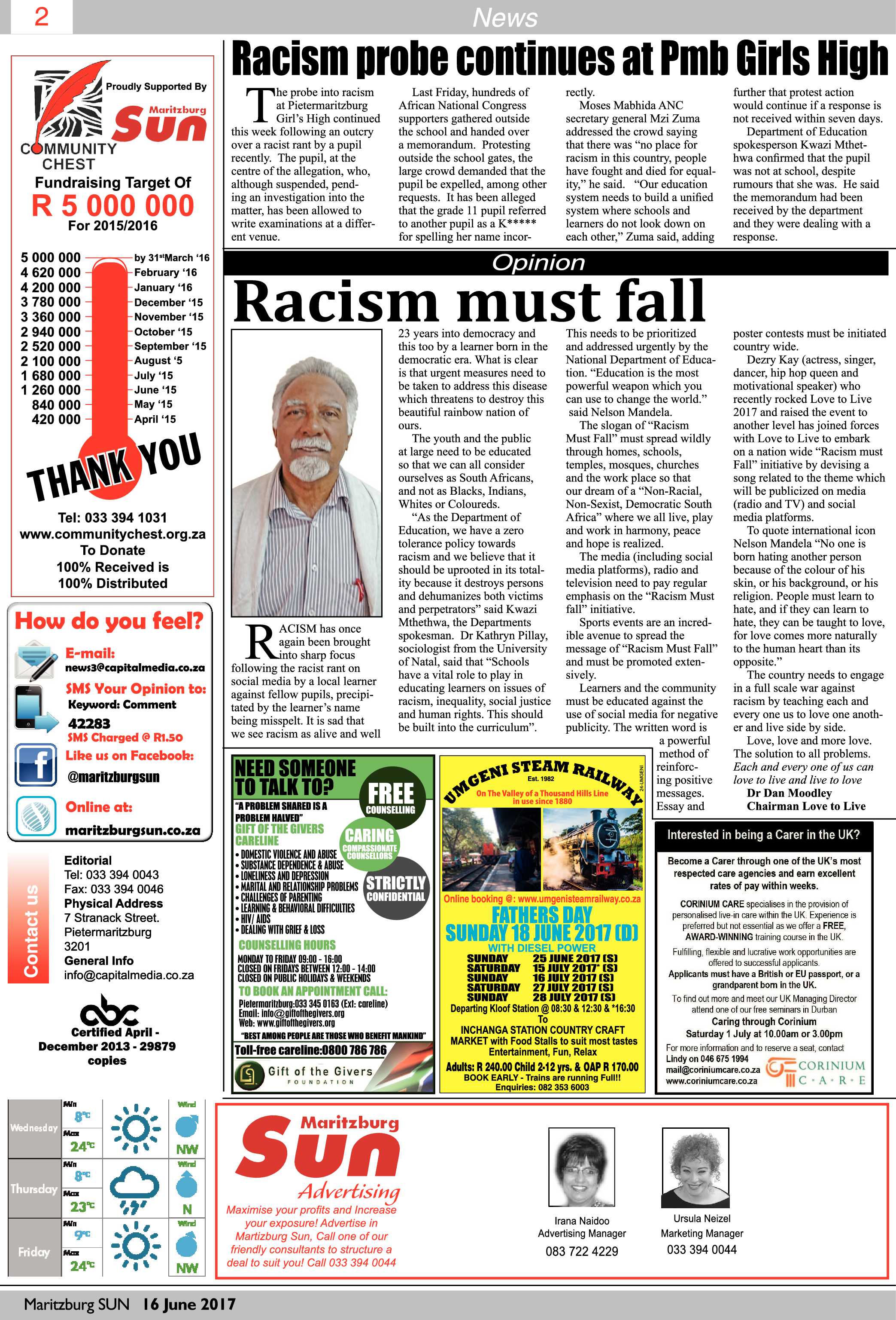 Maritzburg Sun 16-06-2017 page 2