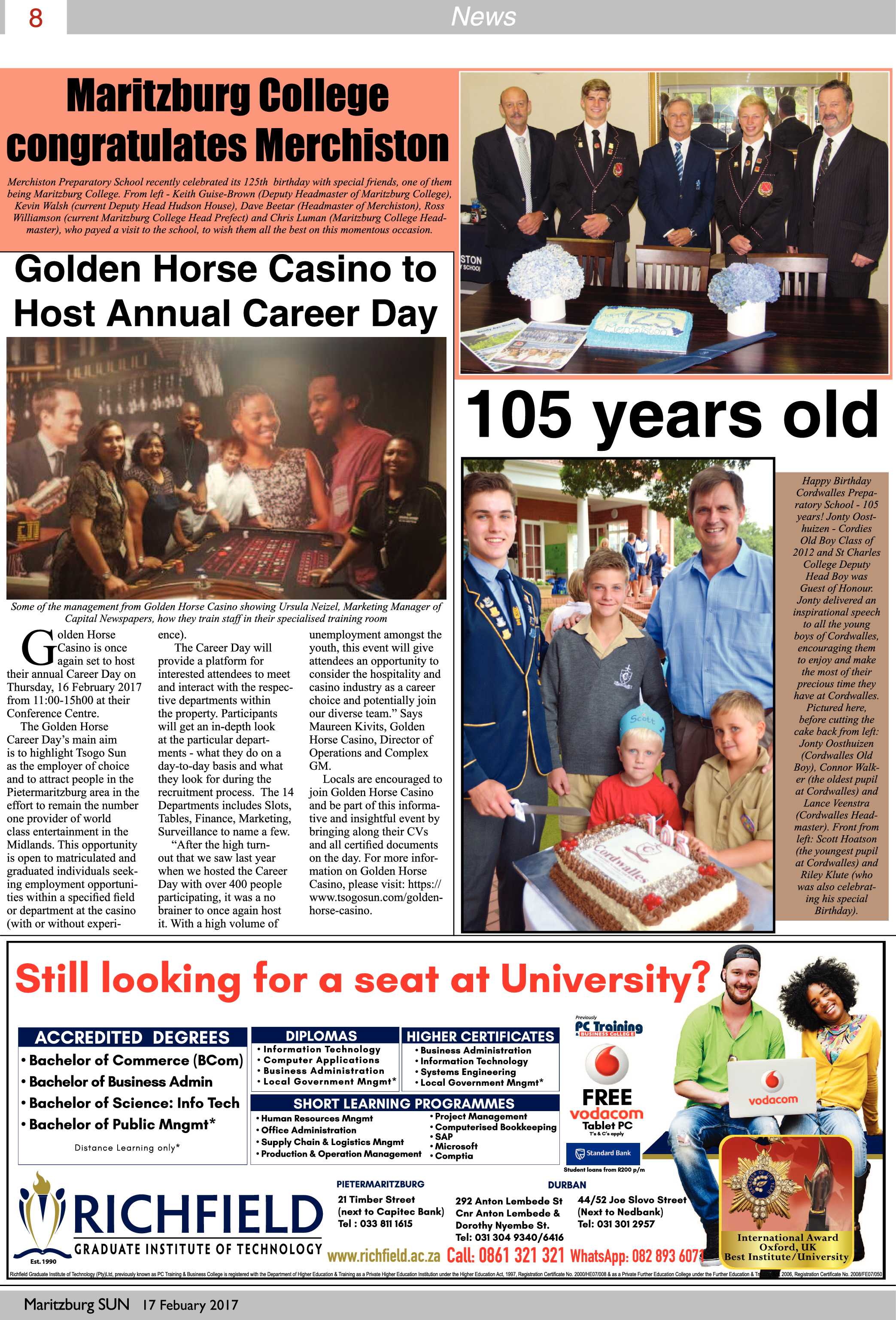 Maritzburg Sun 17-2-2017 page 12