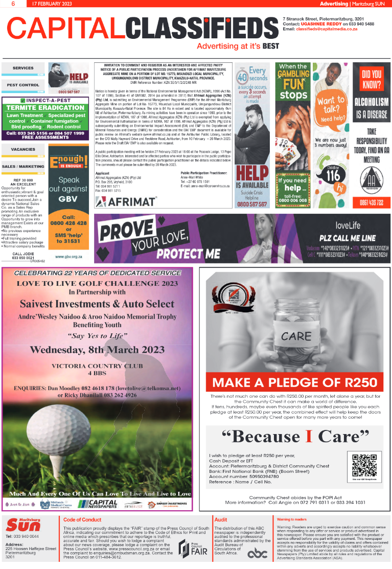 Maritzburg Sun 17.02.23 e-Edition page 6