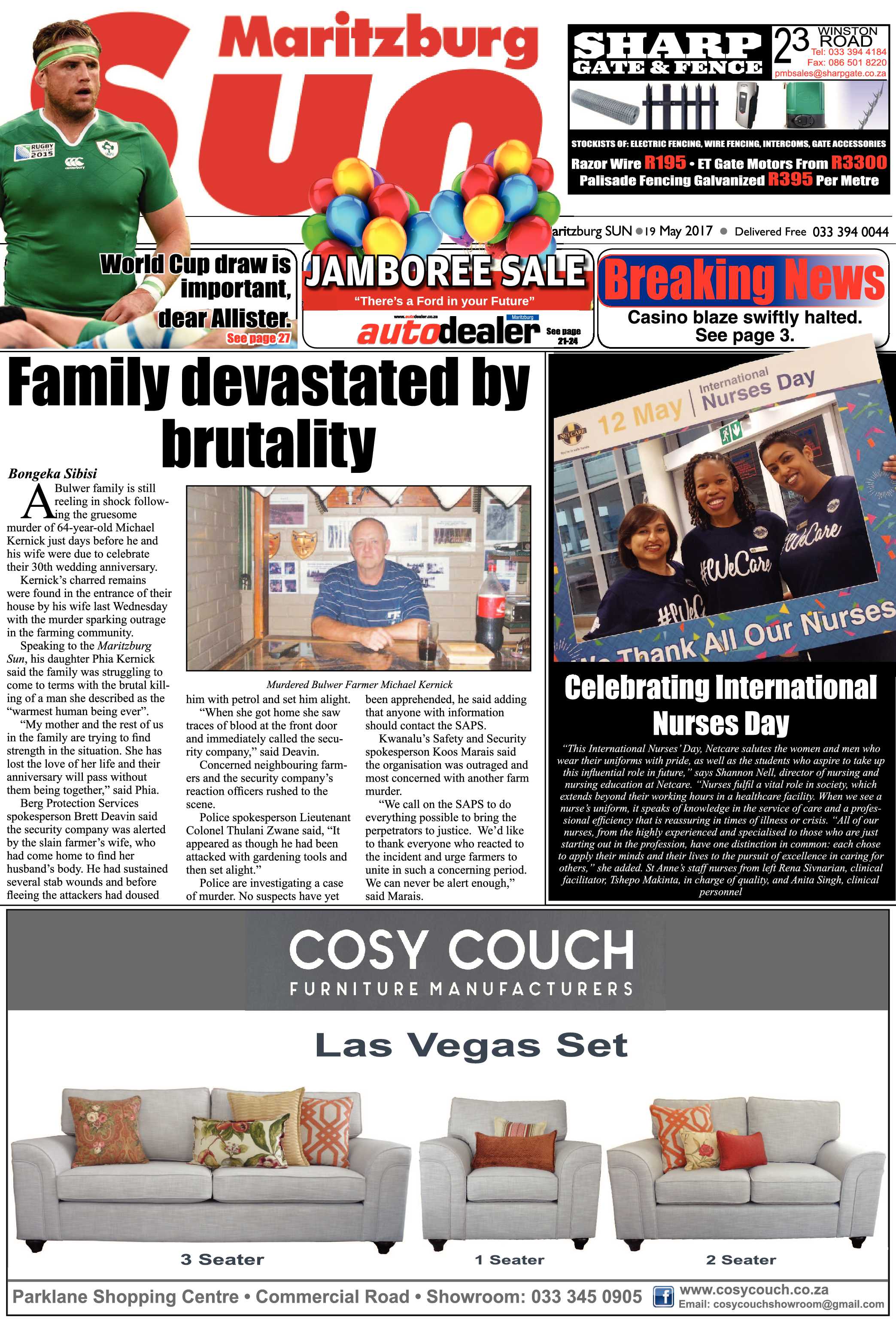 Maritzburg Sun 19-05-2017 page 1
