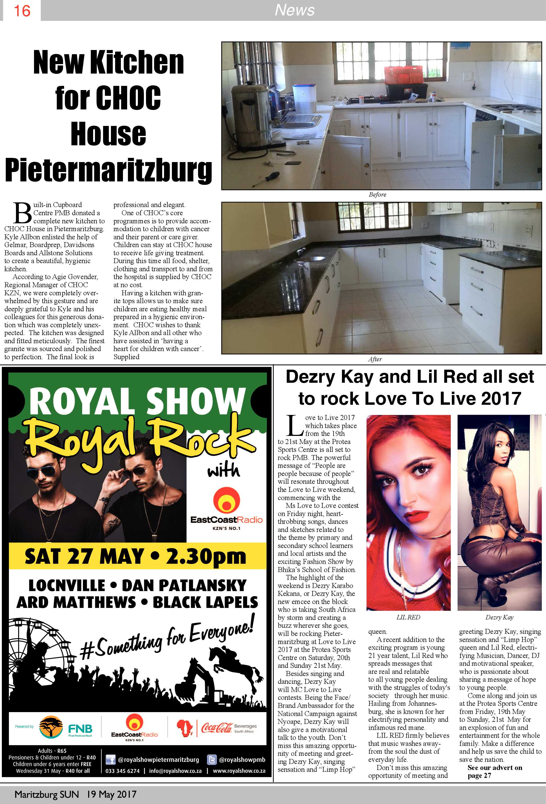 Maritzburg Sun 19-05-2017 page 16