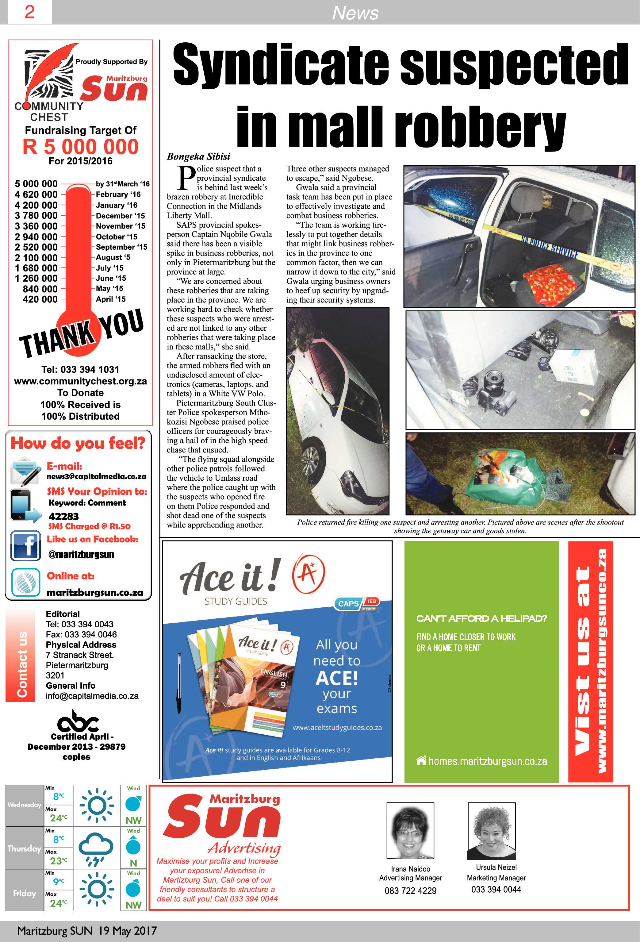 Maritzburg Sun 19-05-2017 page 2