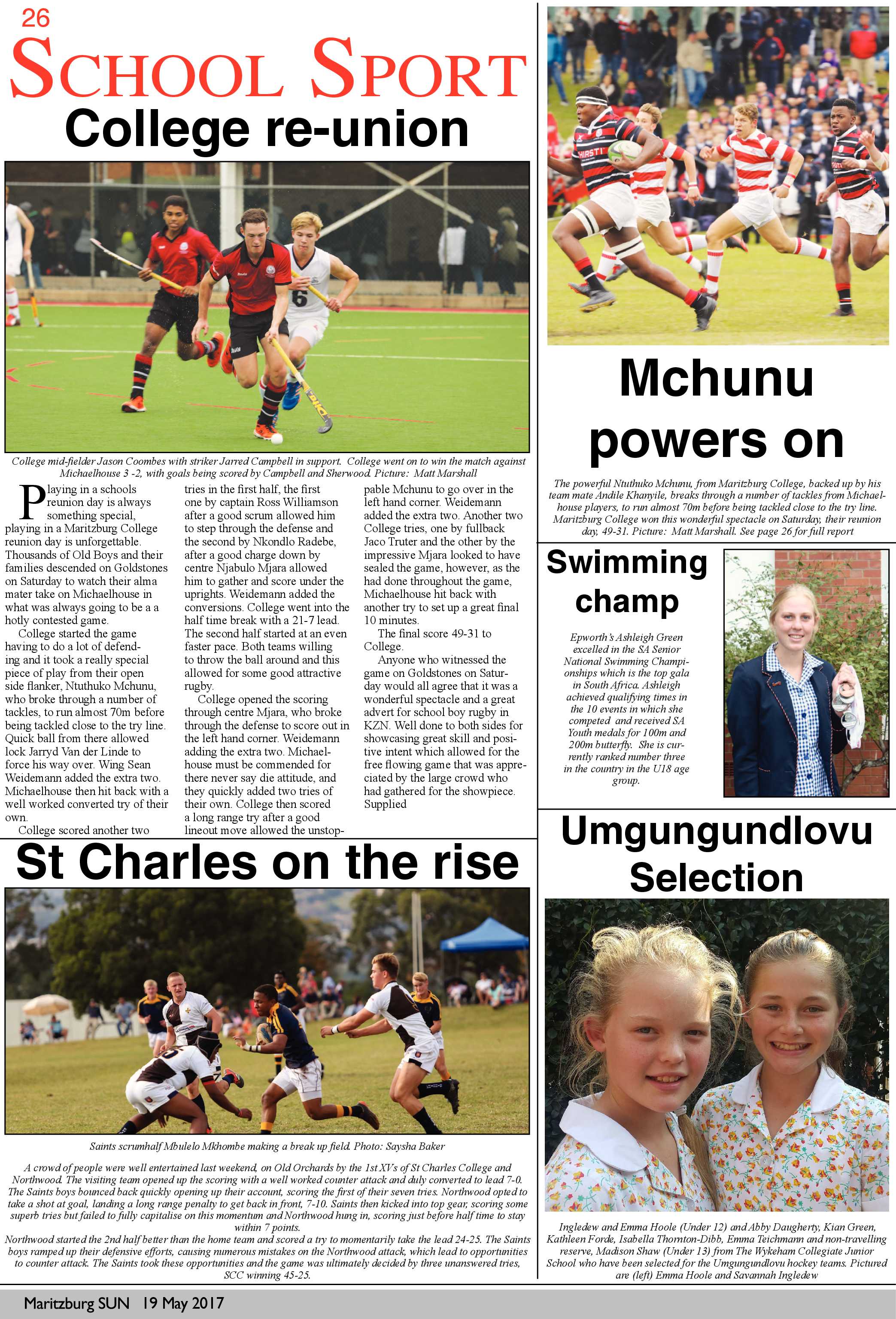 Maritzburg Sun 19-05-2017 page 26
