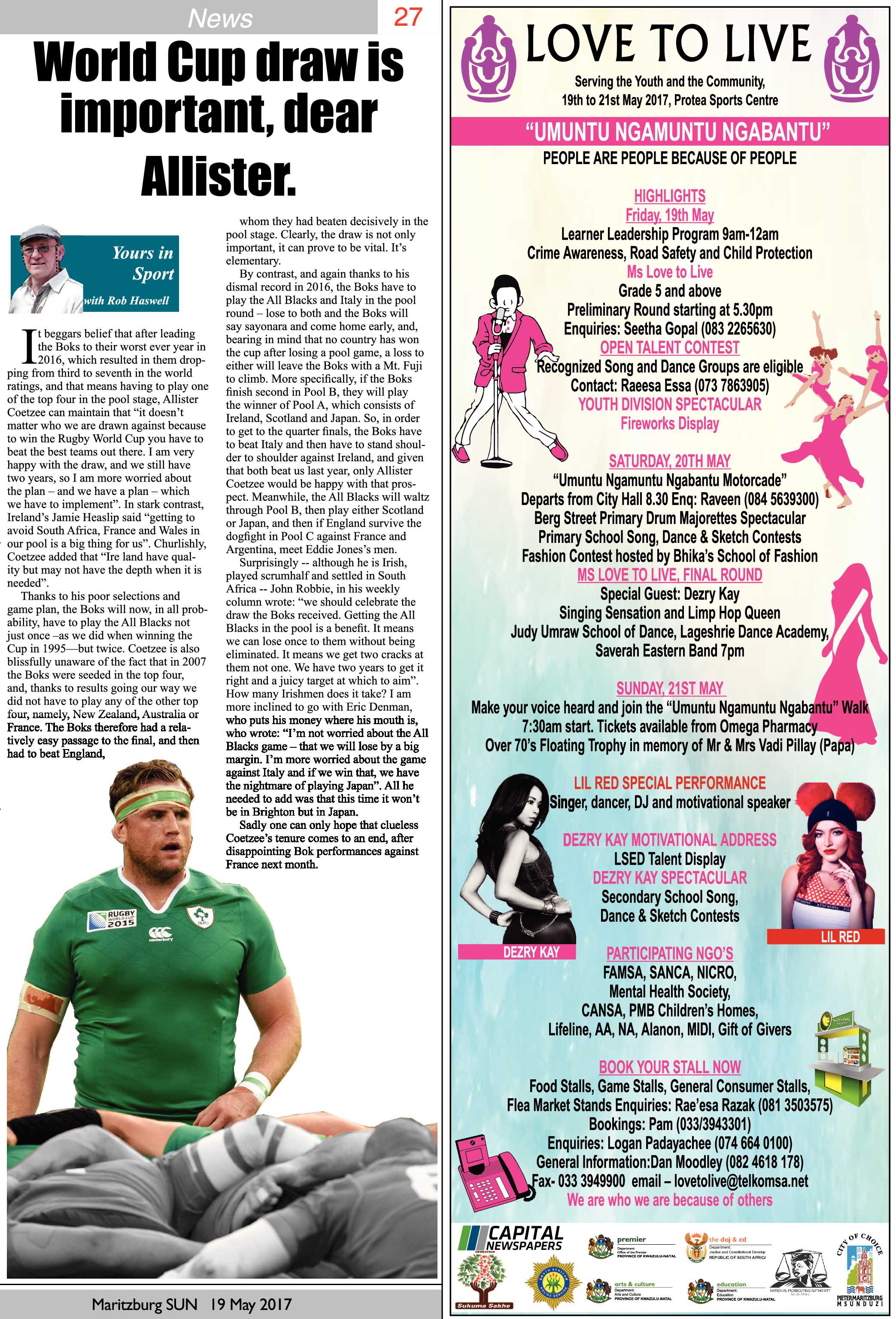 Maritzburg Sun 19-05-2017 page 27