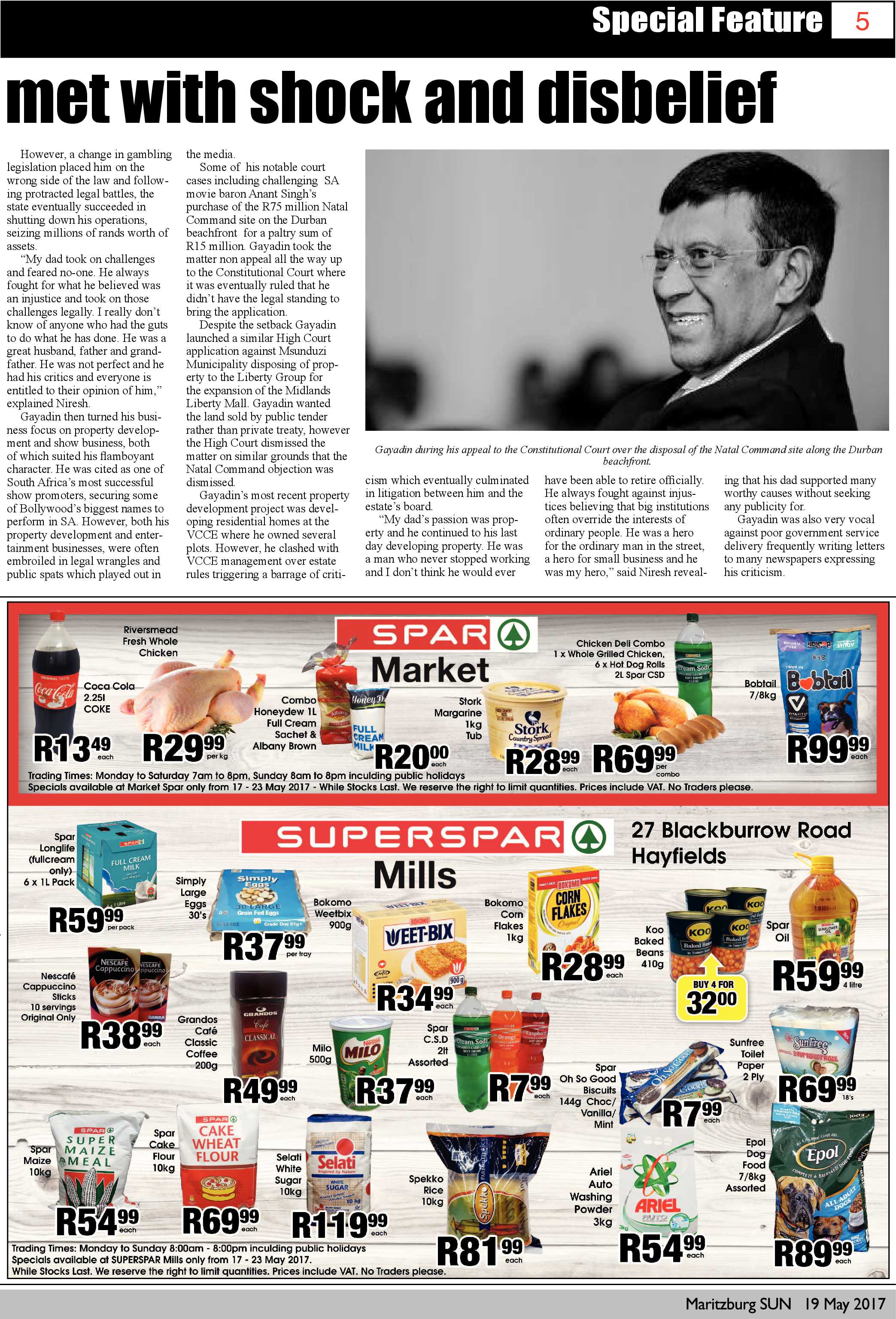 Maritzburg Sun 19-05-2017 page 5