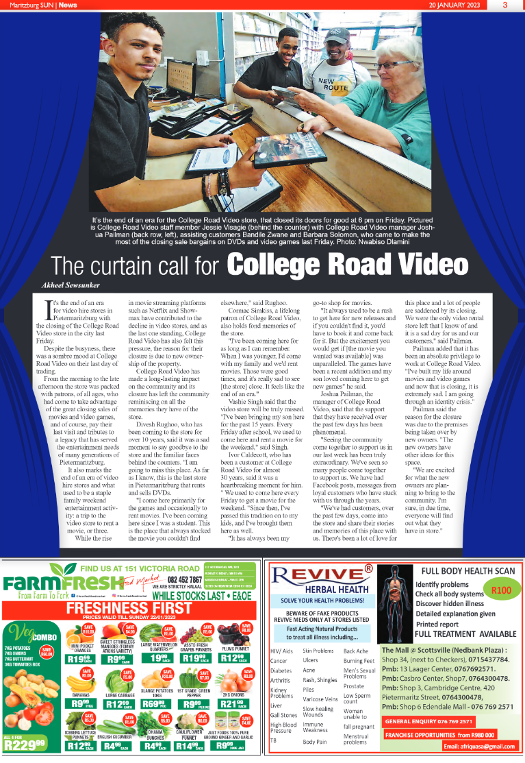 Maritzburg Sun 20.01.23 e-Edition page 3