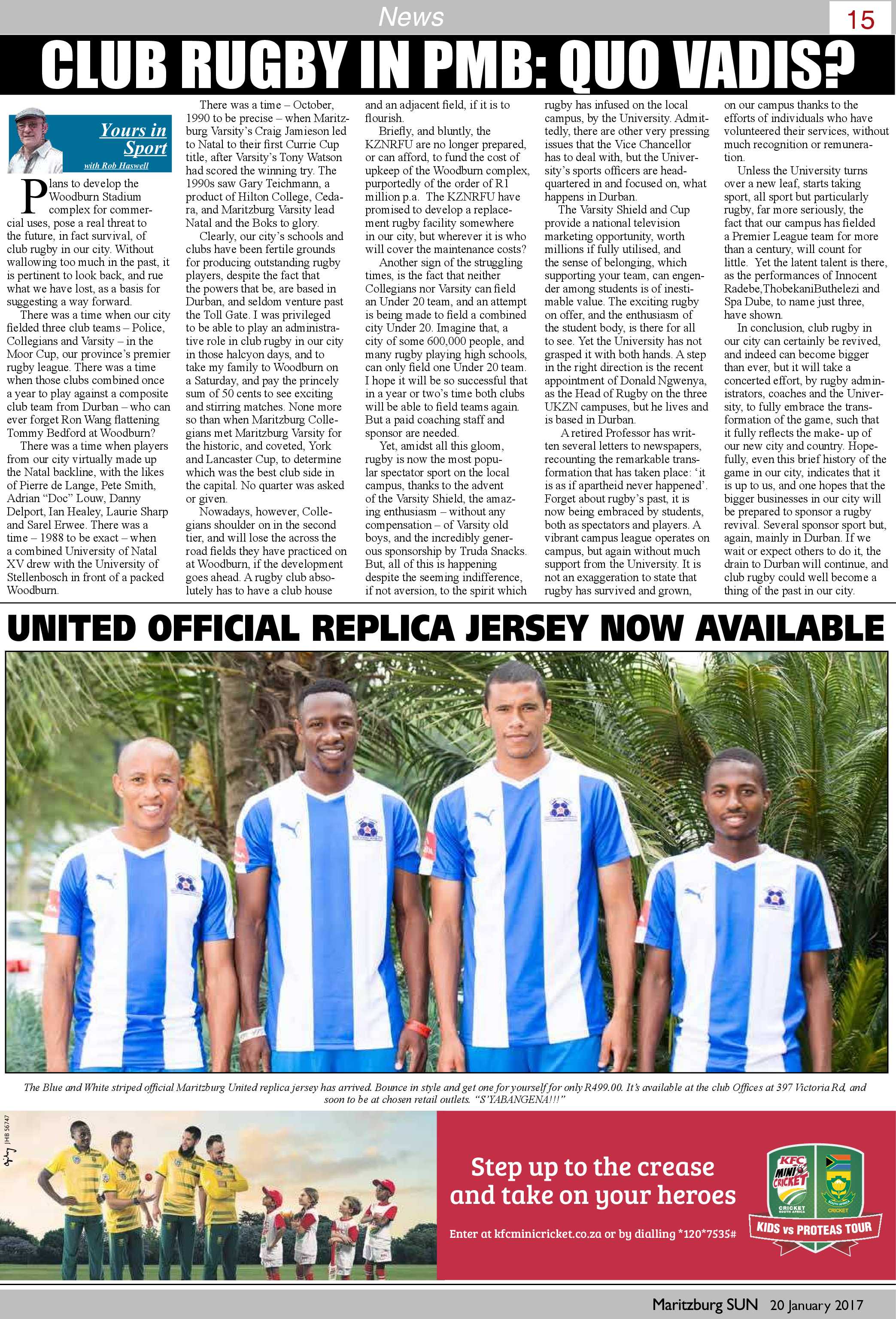 Maritzburg Sun 20-01-2017 page 15