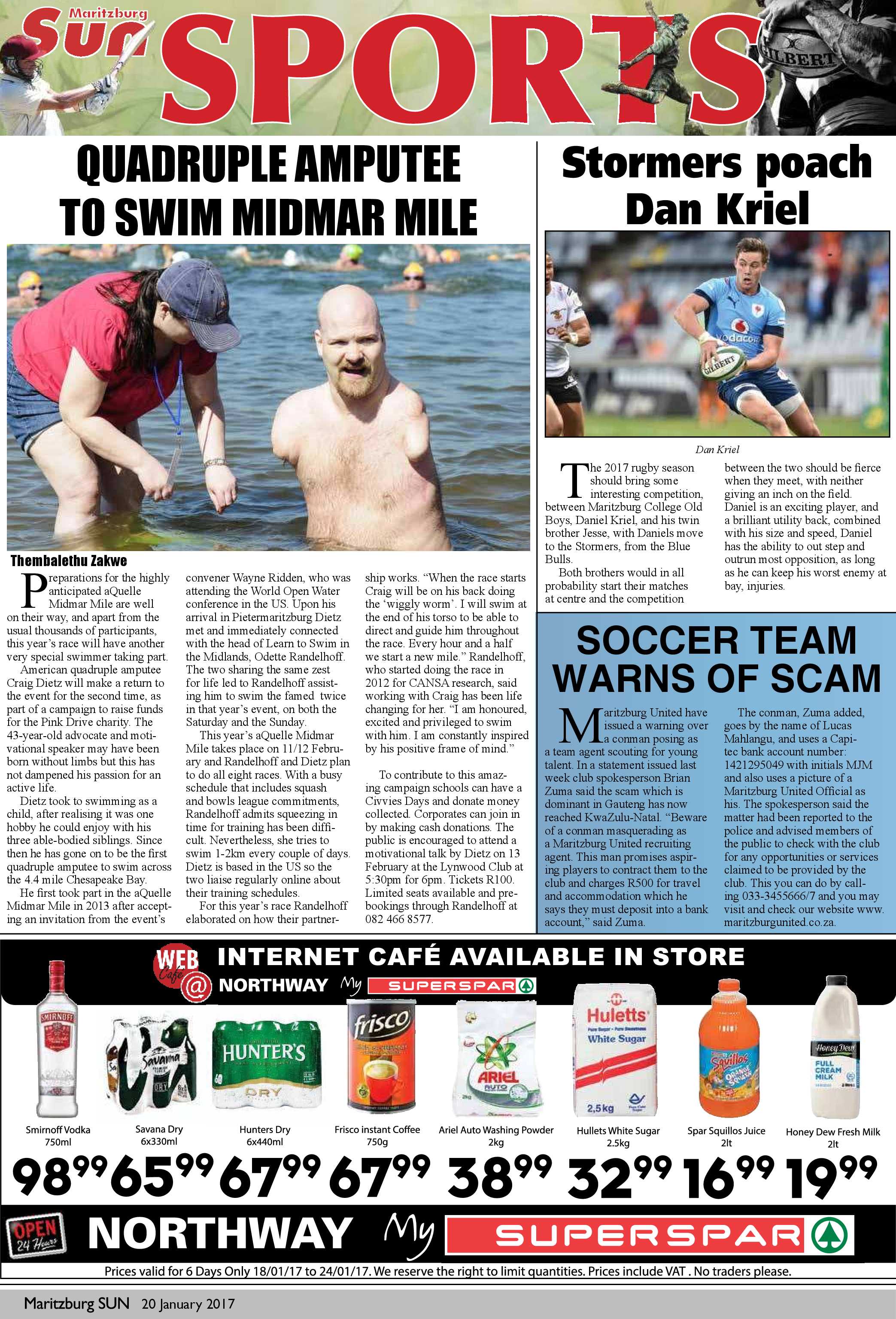 Maritzburg Sun 20-01-2017 page 16