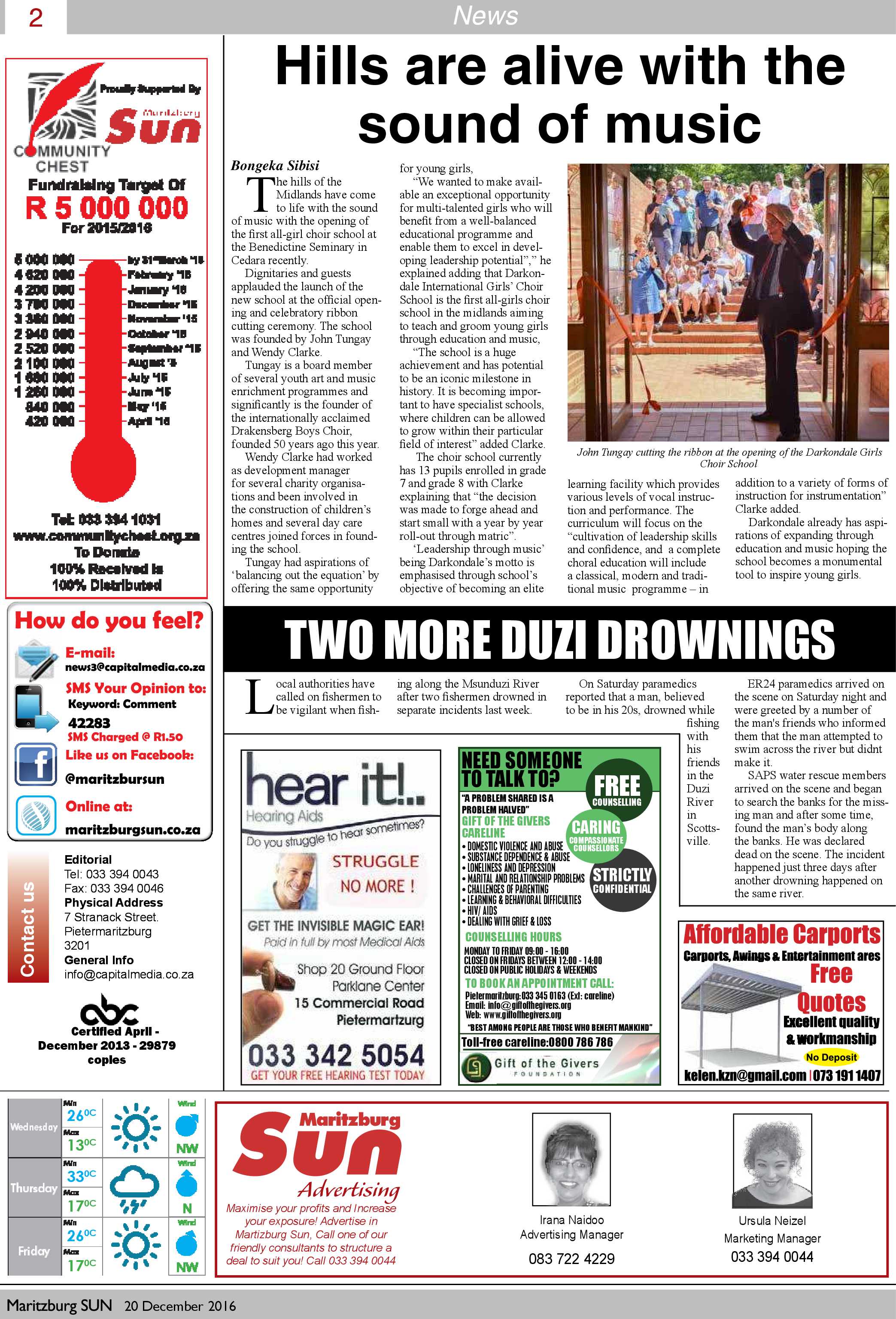 Maritzburg Sun 20-01-2017 page 2