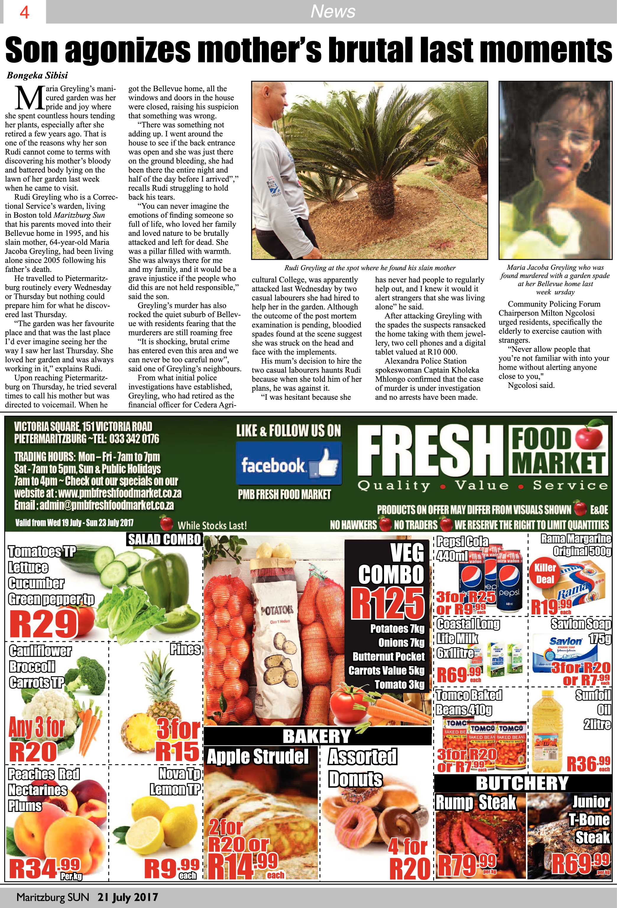 Maritzburg Sun 21-07-2017 page 4