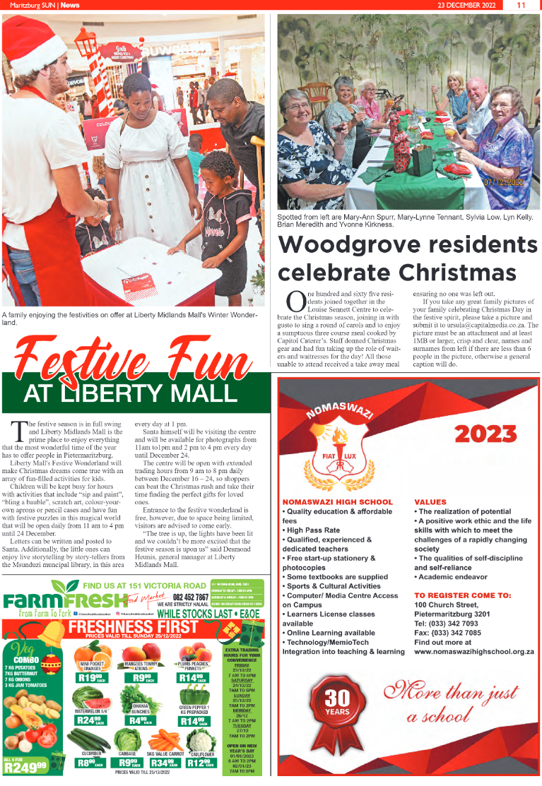 Maritzburg Sun 23.12.22 e-Edition page 11