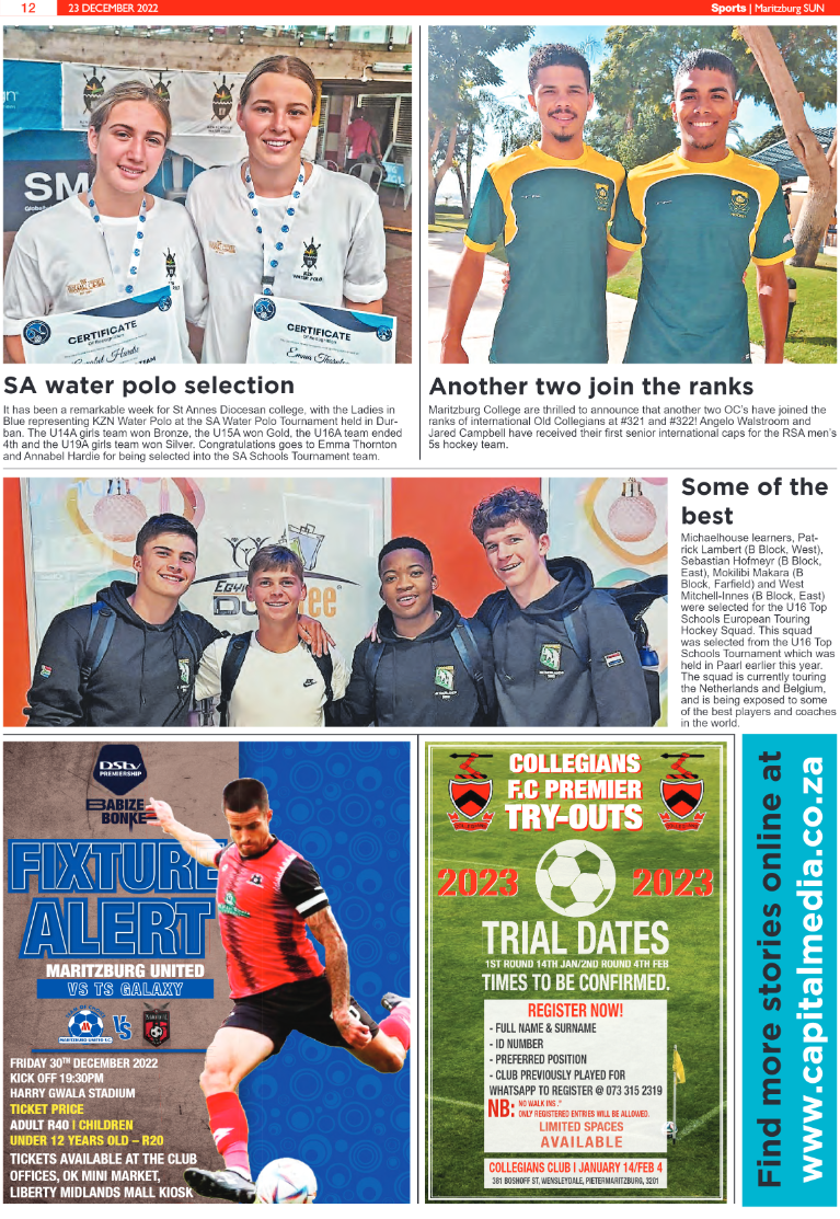 Maritzburg Sun 23.12.22 e-Edition page 12