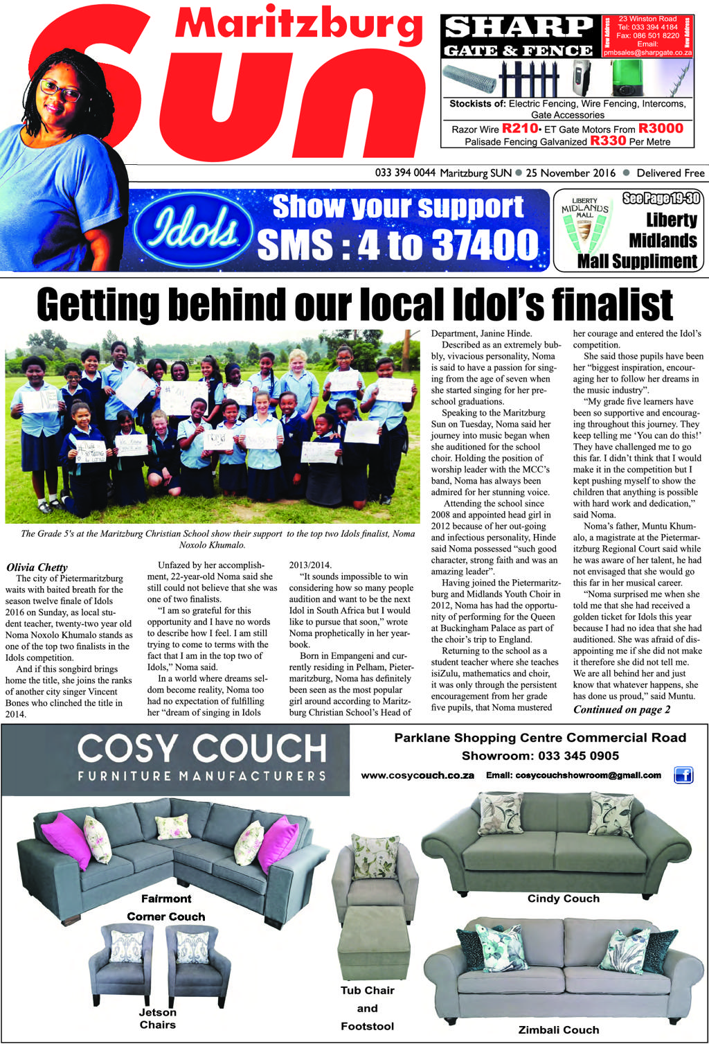 Maritzburg_Sun_25_November_2016 page 1