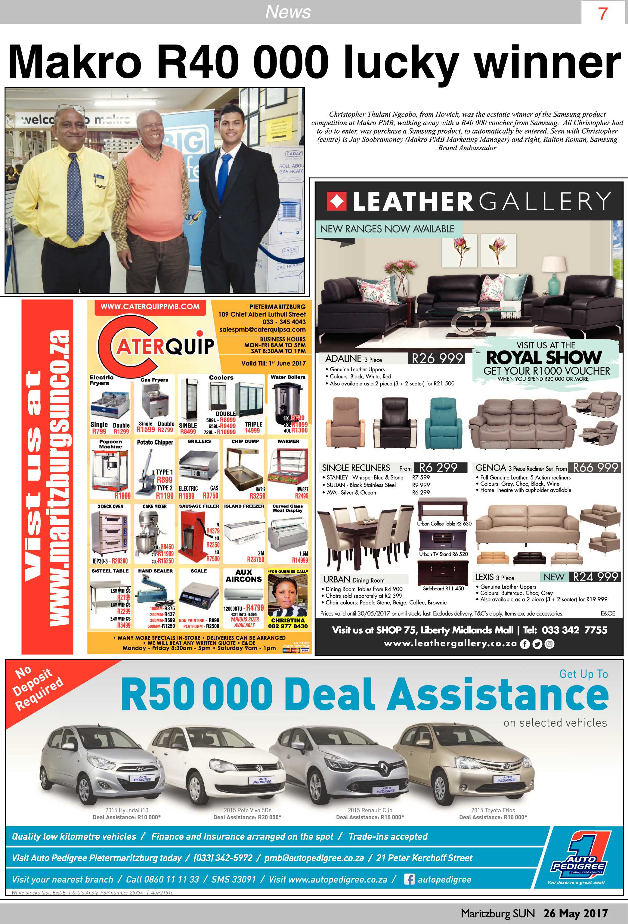 Maritzburg Sun 26-05-2017 page 7