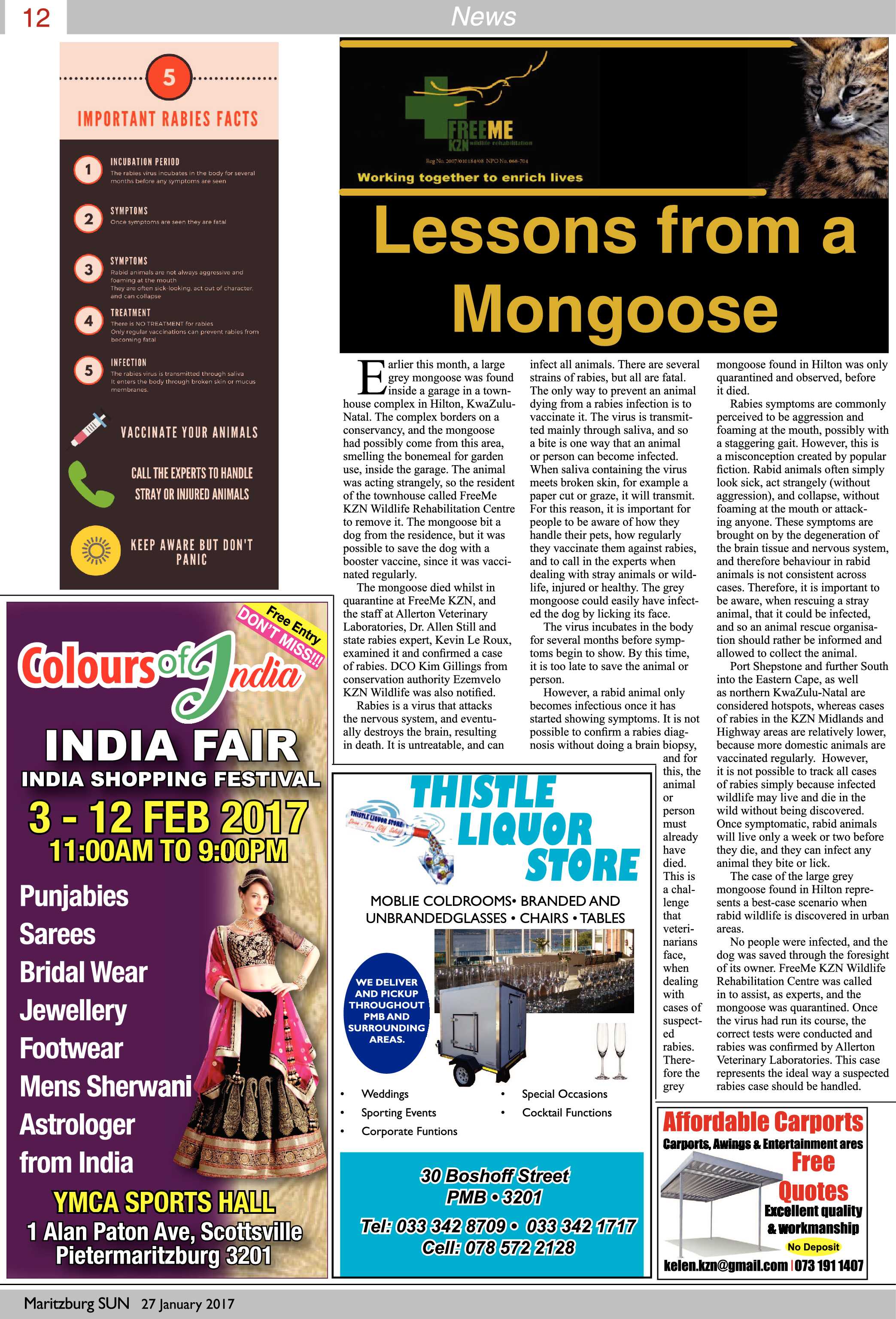 Maritzburg Sun 27-1-2017 page 12