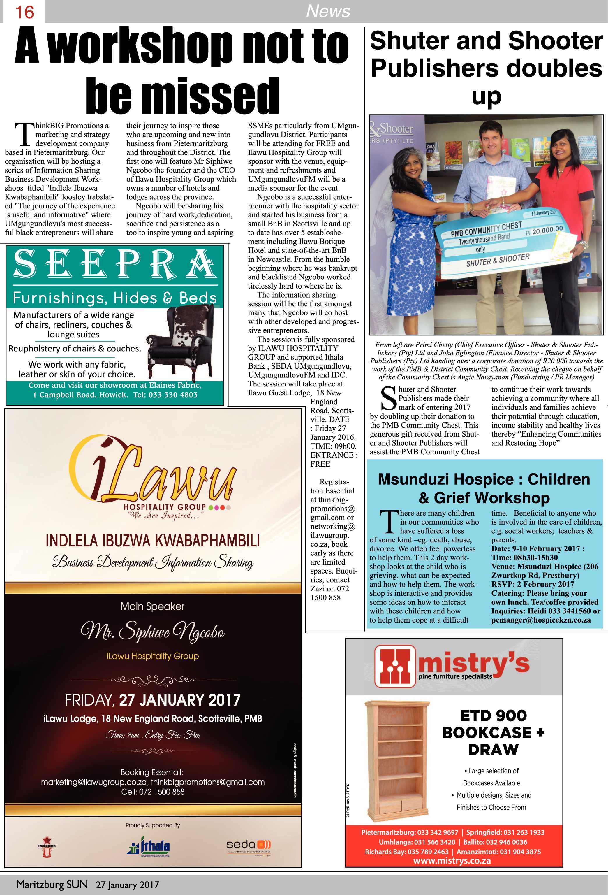 Maritzburg Sun 27-1-2017 page 16