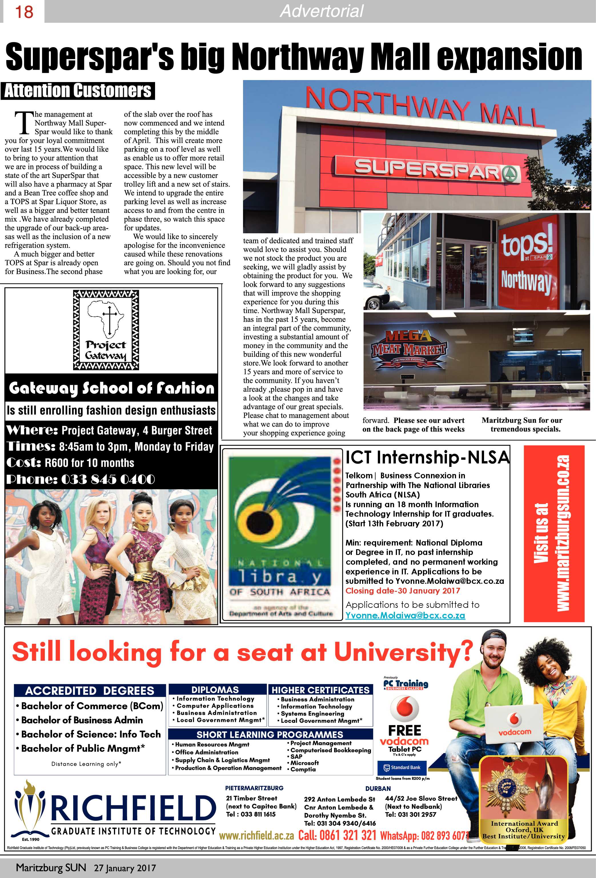 Maritzburg Sun 27-1-2017 page 18