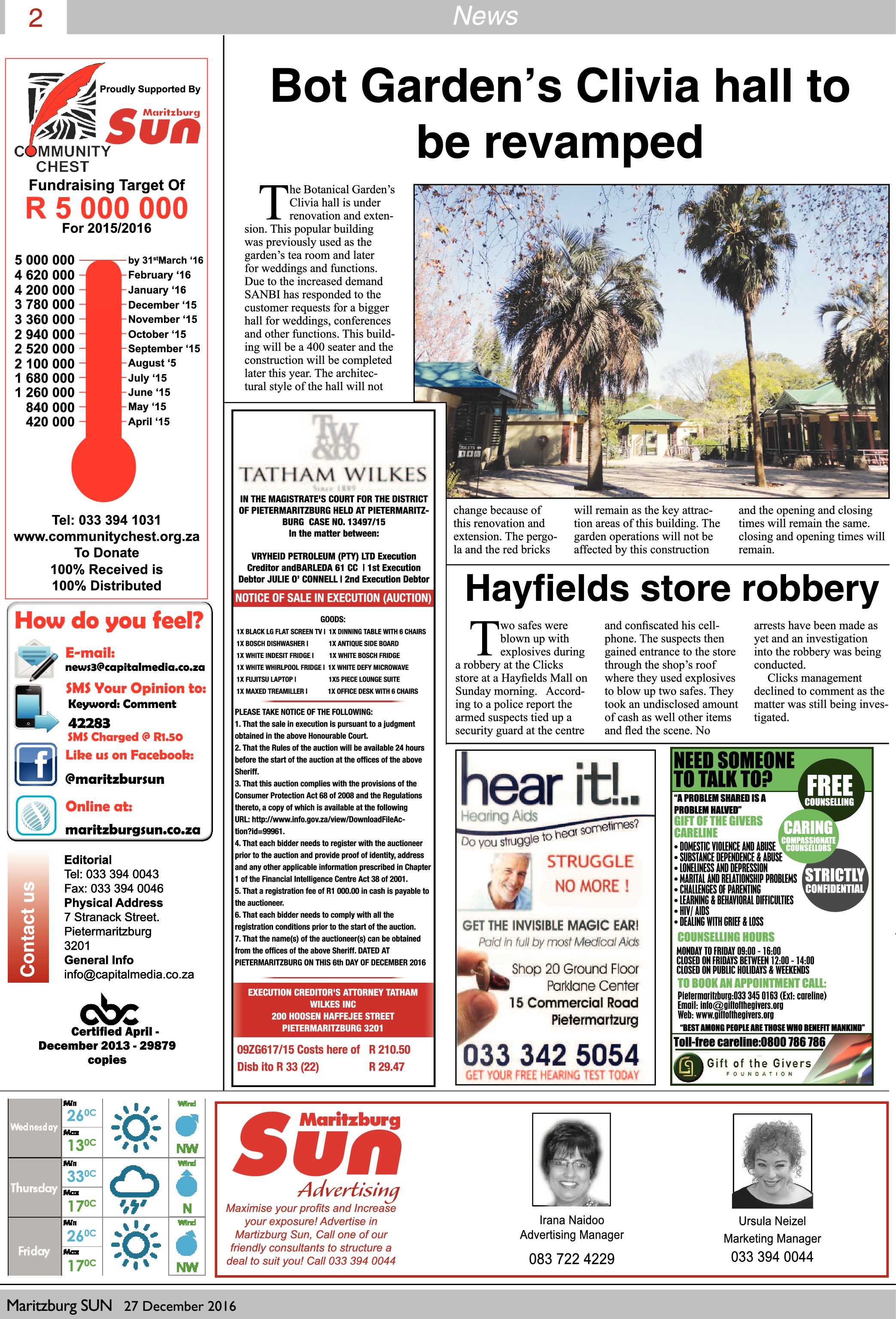 Maritzburg Sun 27-1-2017 page 2
