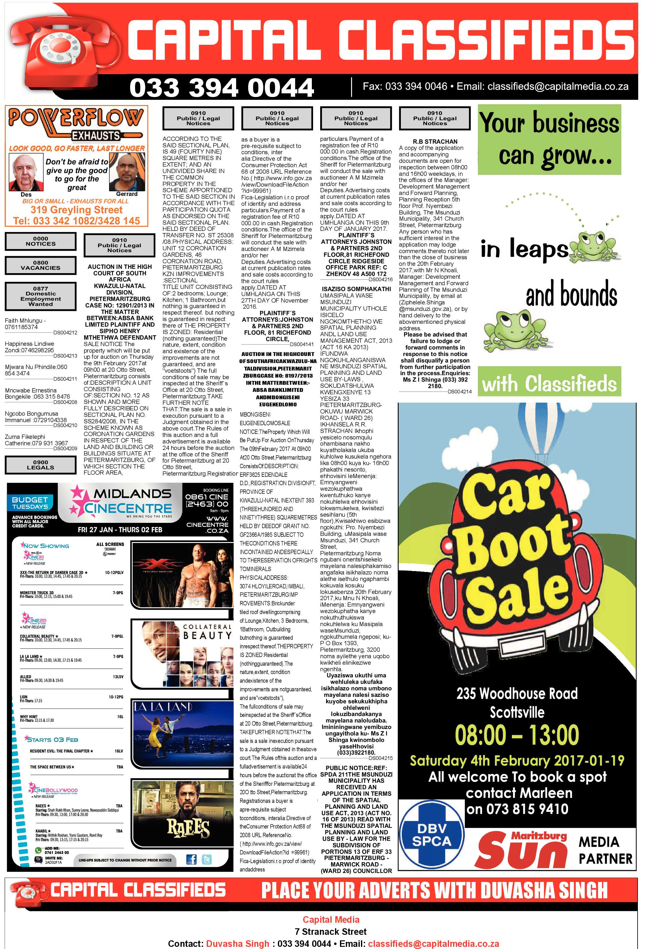 Maritzburg Sun 27-1-2017 page 29