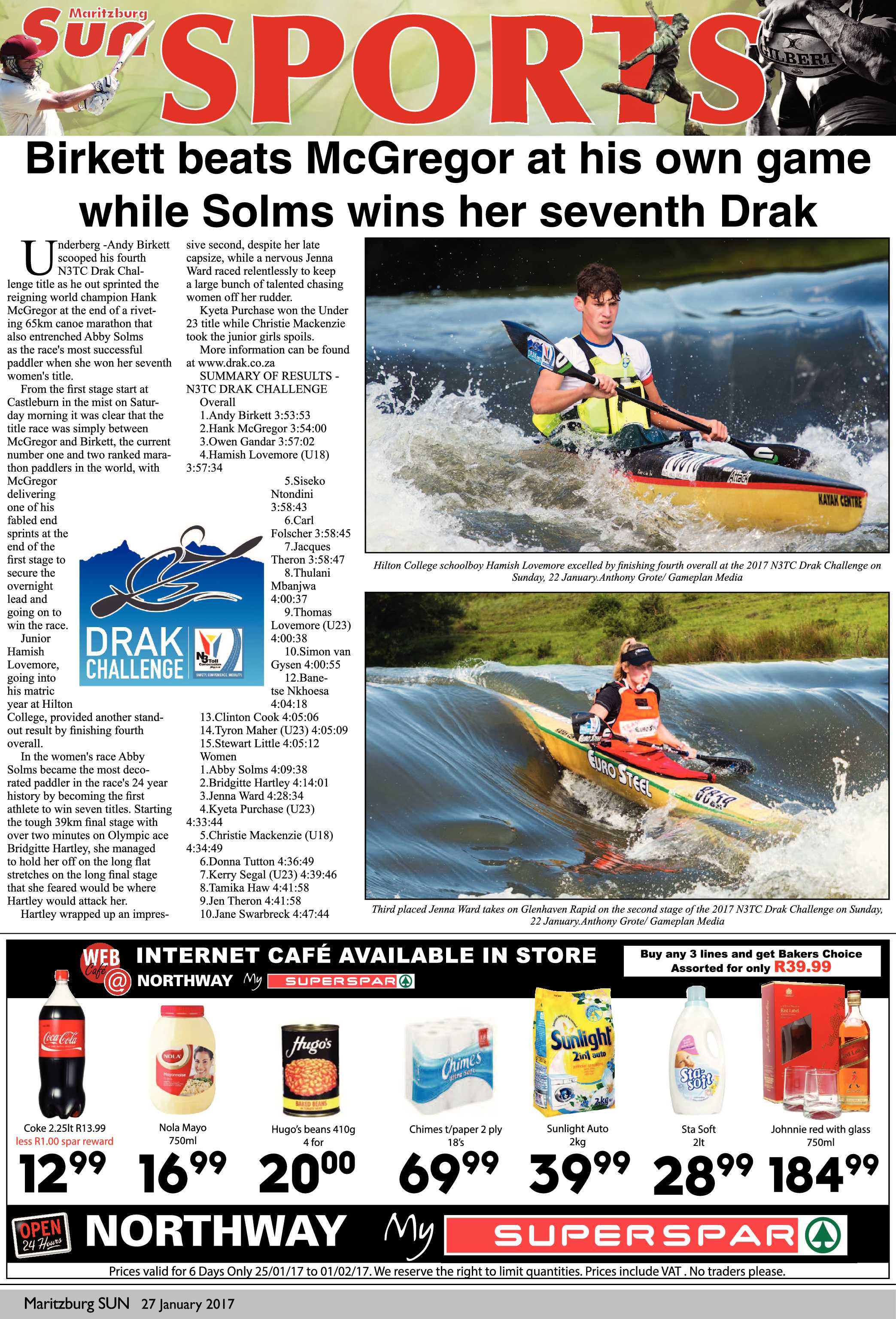 Maritzburg Sun 27-1-2017 page 32