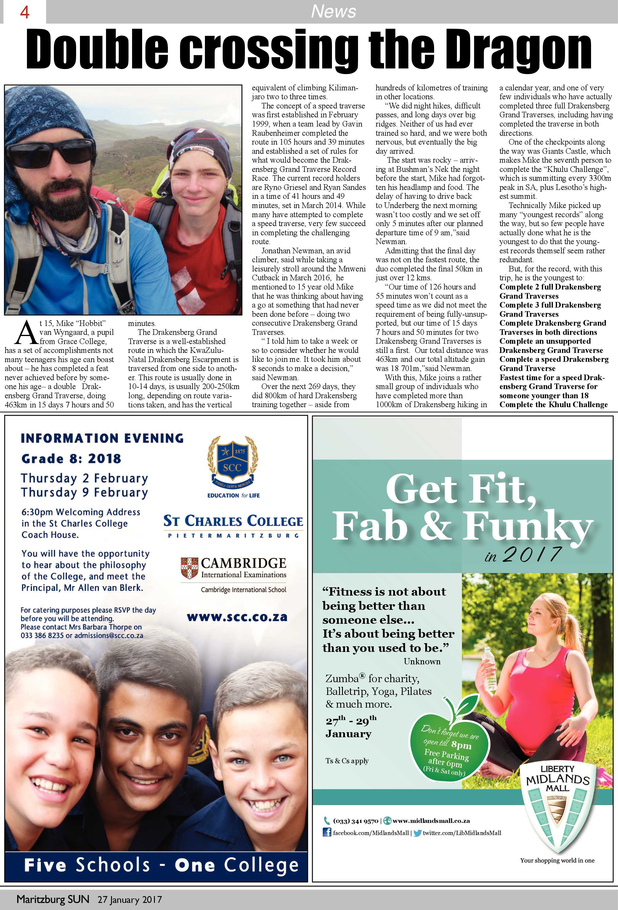 Maritzburg Sun 27-1-2017 page 4
