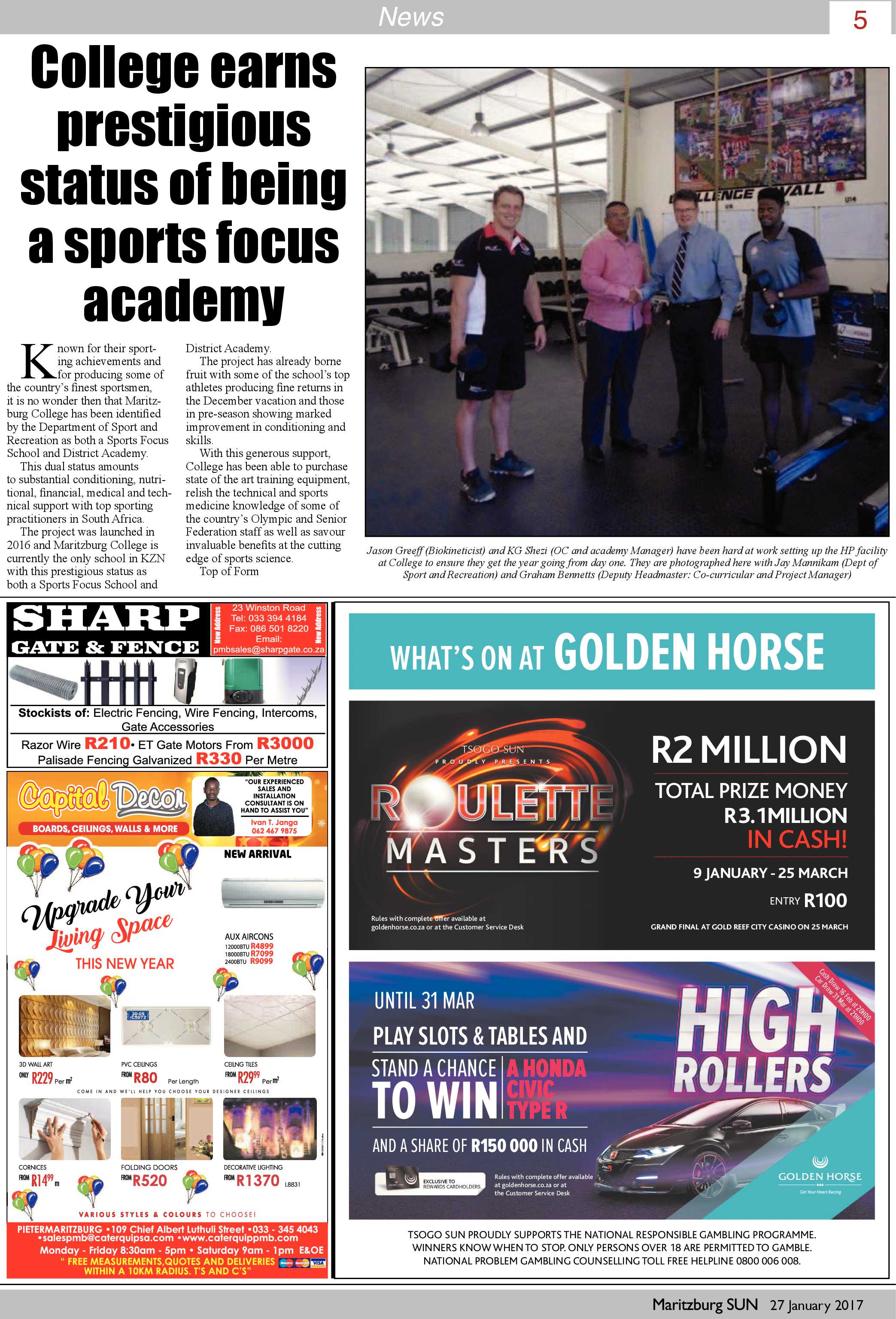 Maritzburg Sun 27-1-2017 page 5