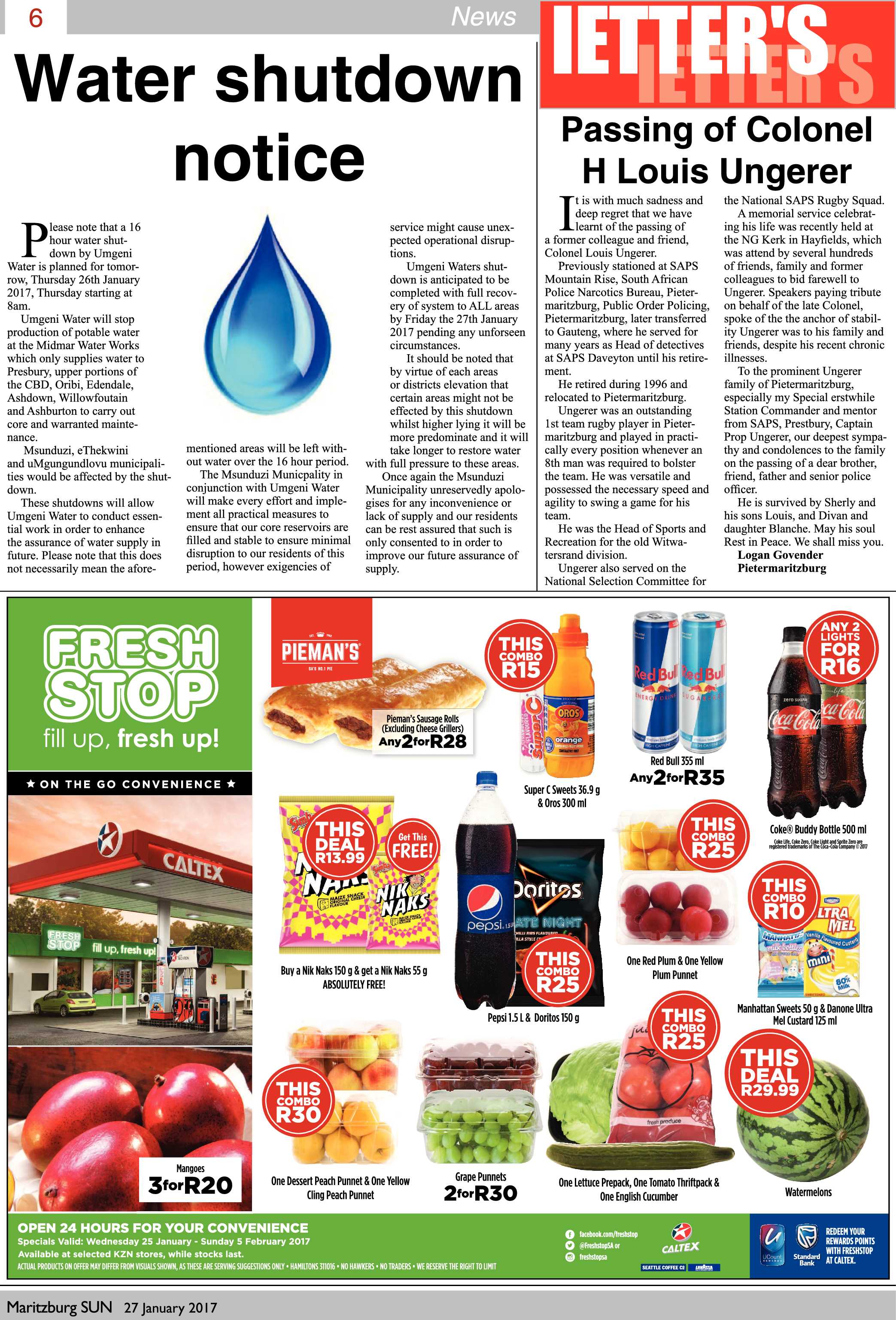 Maritzburg Sun 27-1-2017 page 6
