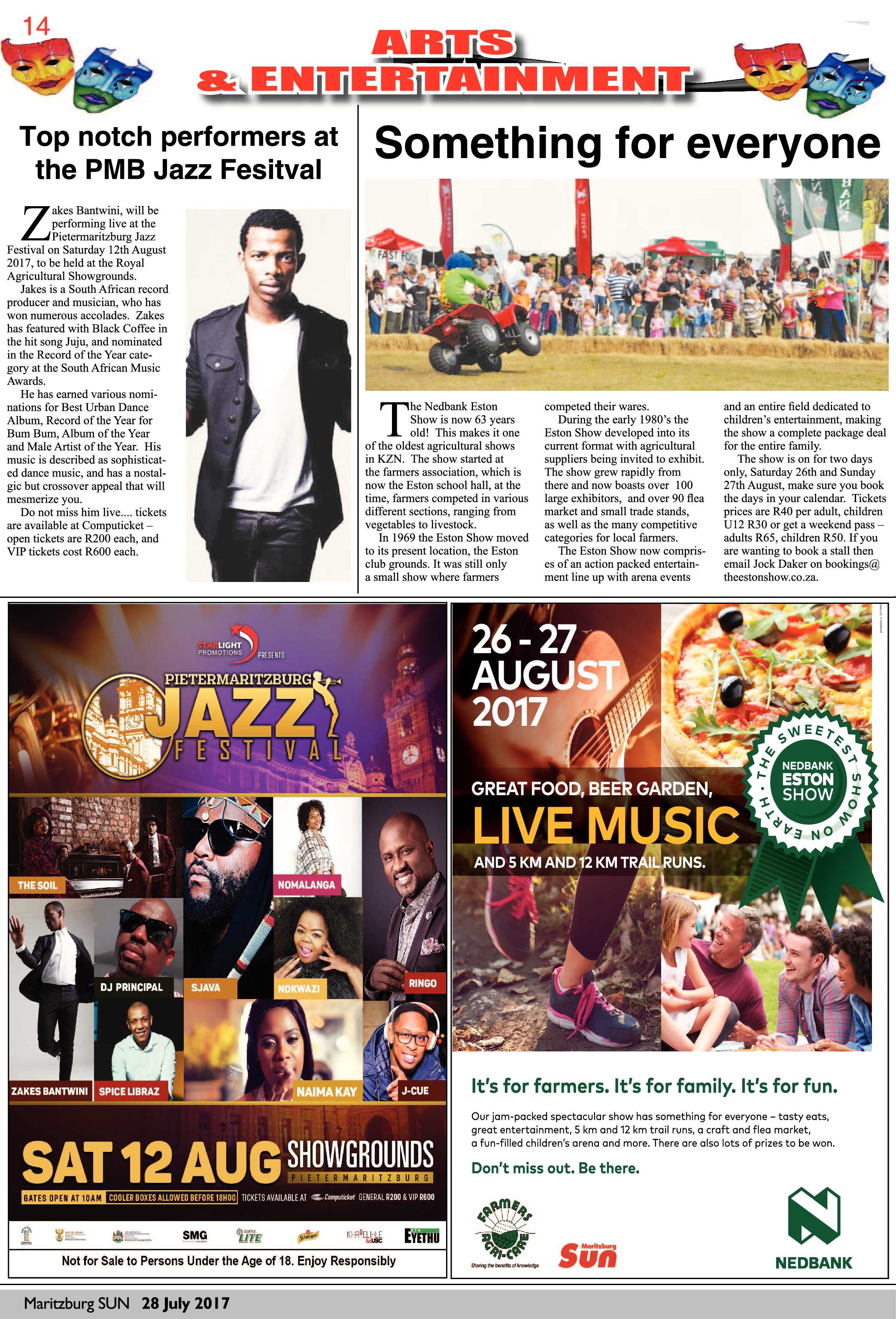 Maritzburg Sun 28-07-2017 page 14