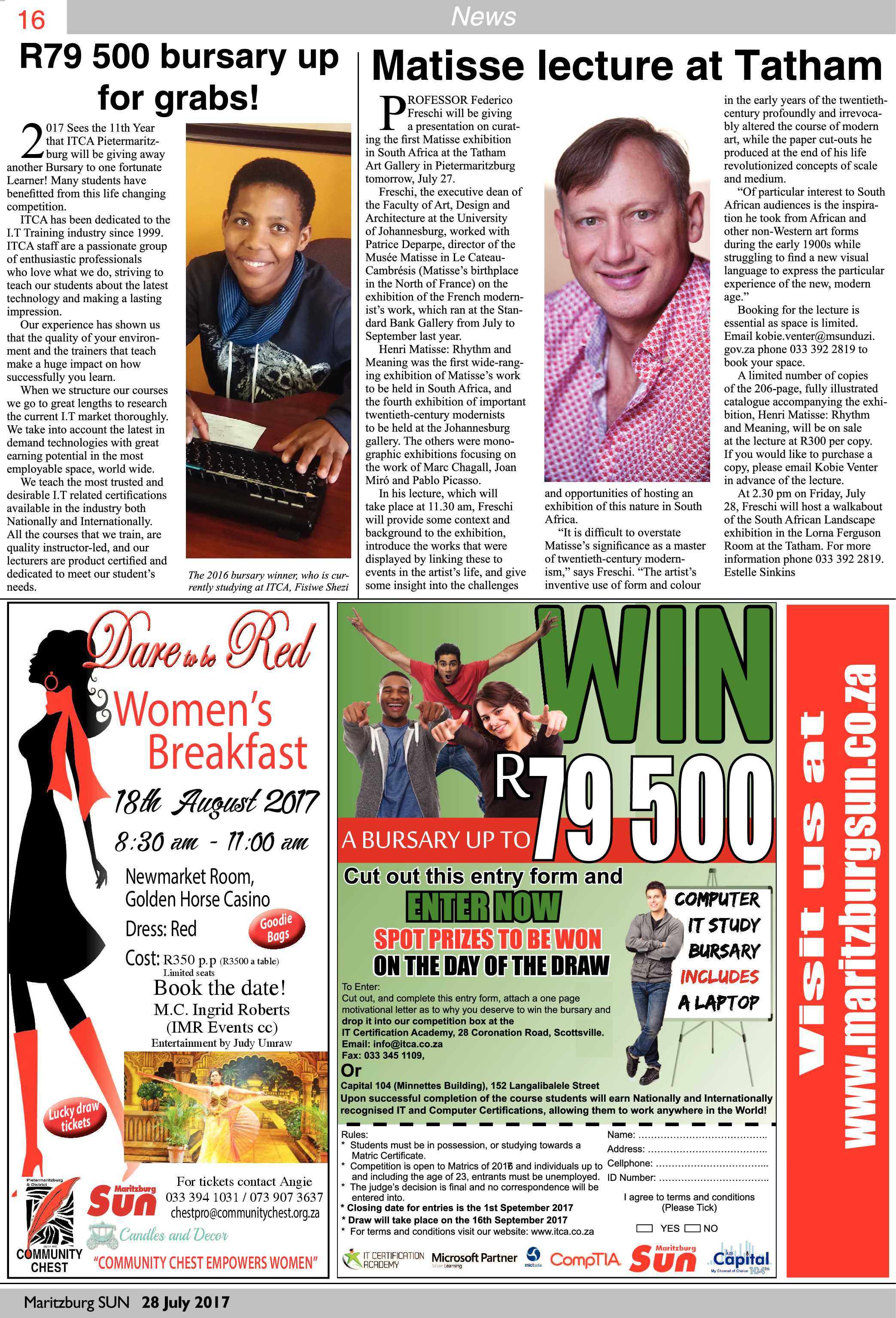 Maritzburg Sun 28-07-2017 page 16