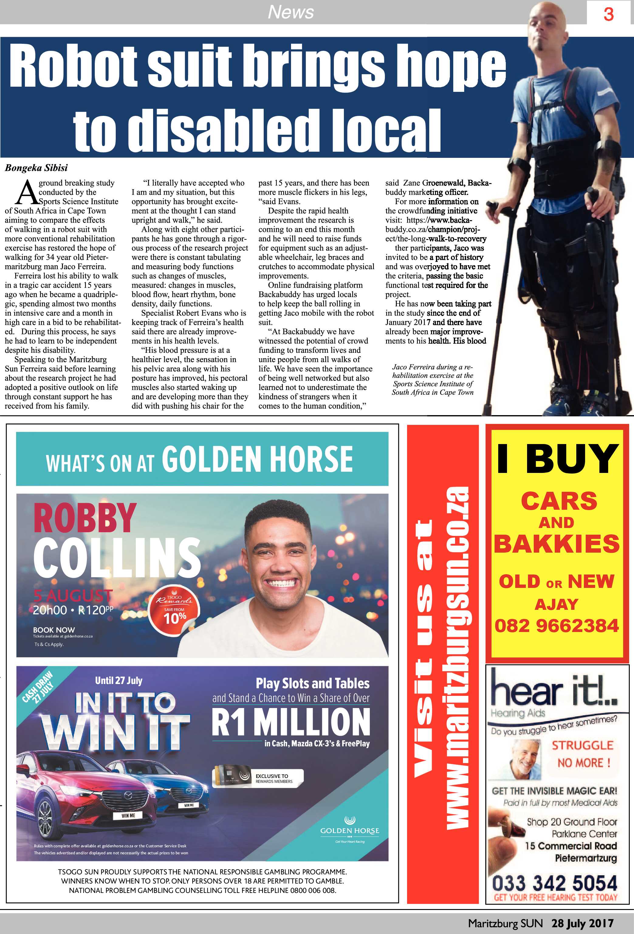 Maritzburg Sun 28-07-2017 page 3