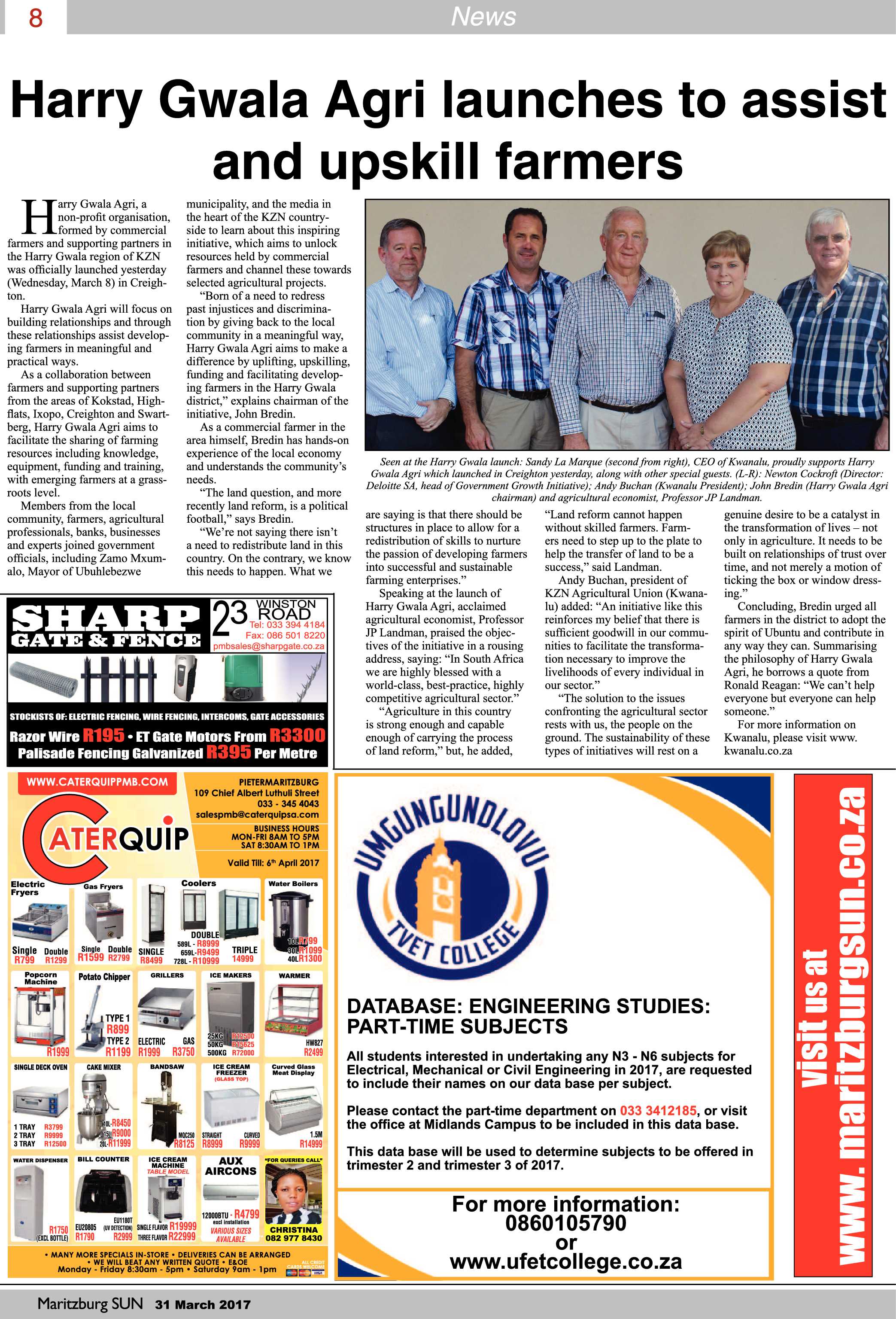 Maritzburg Sun 31-3-2017 page 8