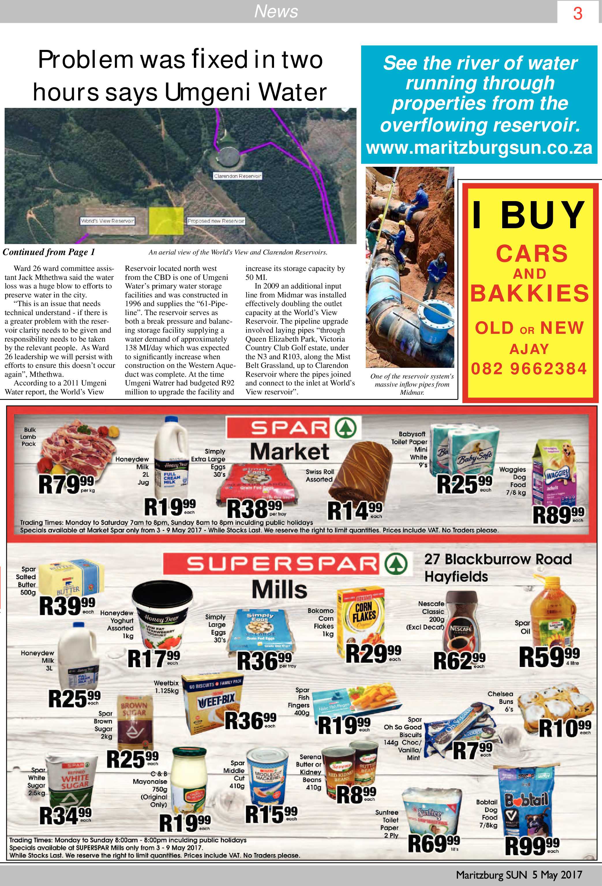 Maritzburg Sun 5 May 2017 page 3