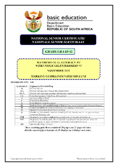Mathematical Literacy ANSWERS