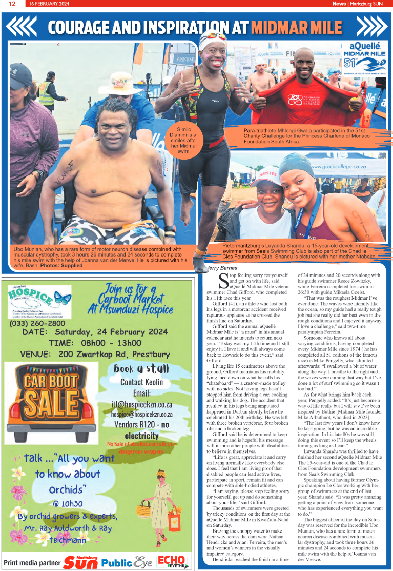 Maritzburg Sun 16/02/24 page 12