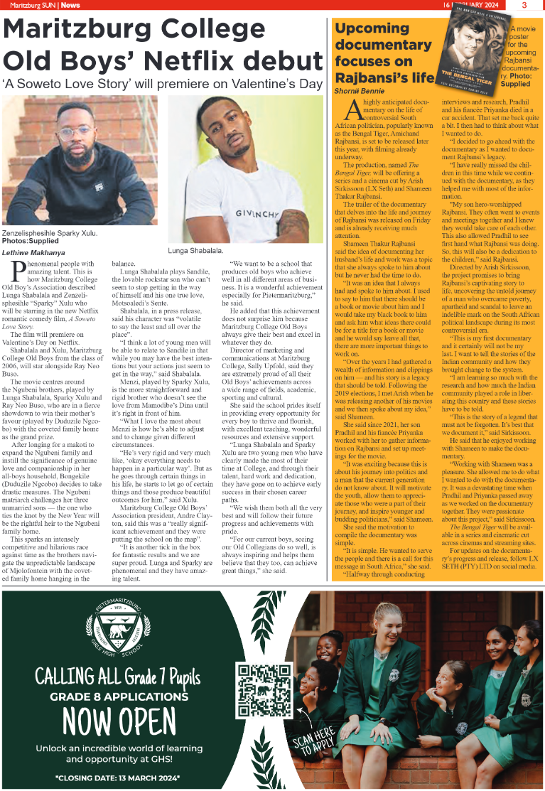 Maritzburg Sun 16/02/24 page 3