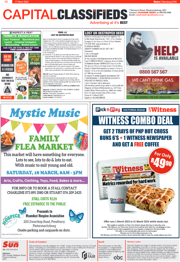 Maritzburg Sun 17/03/23 page 10