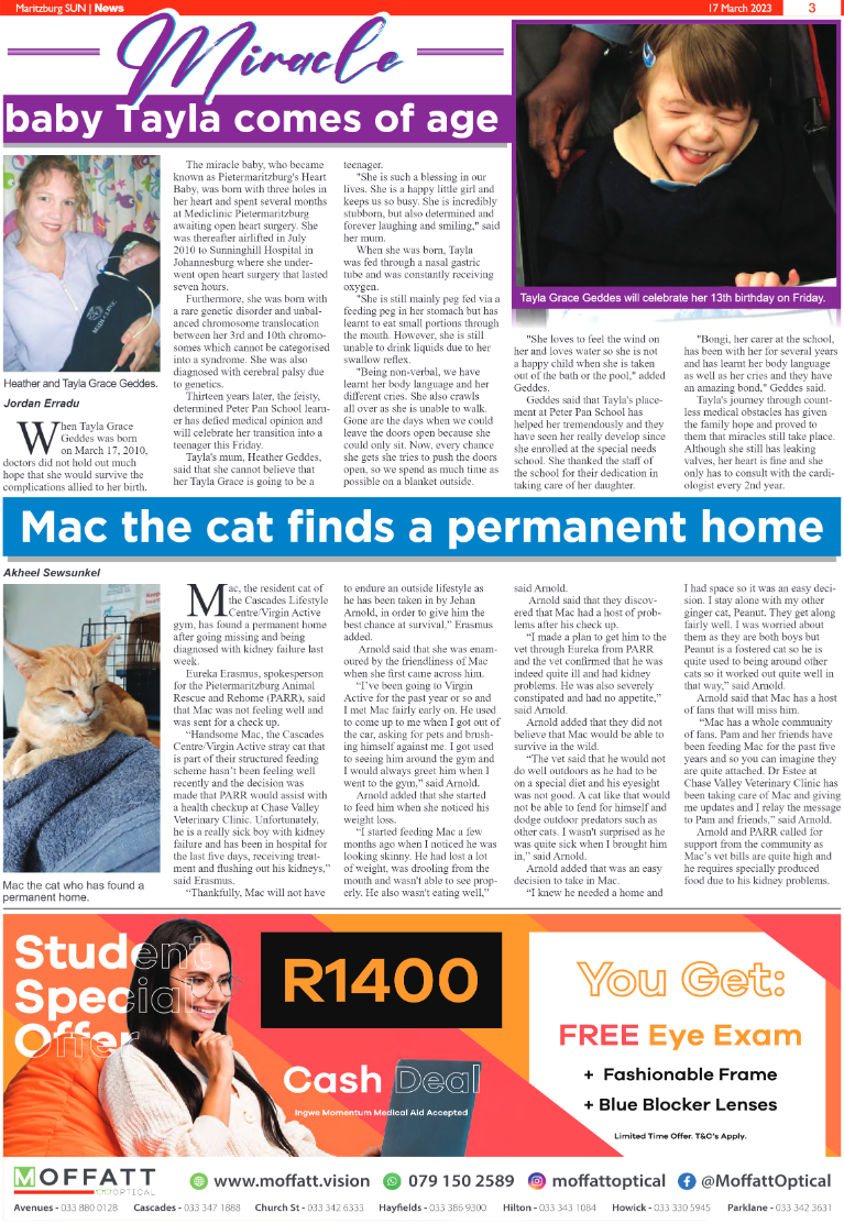 Maritzburg Sun 17/03/23 page 3