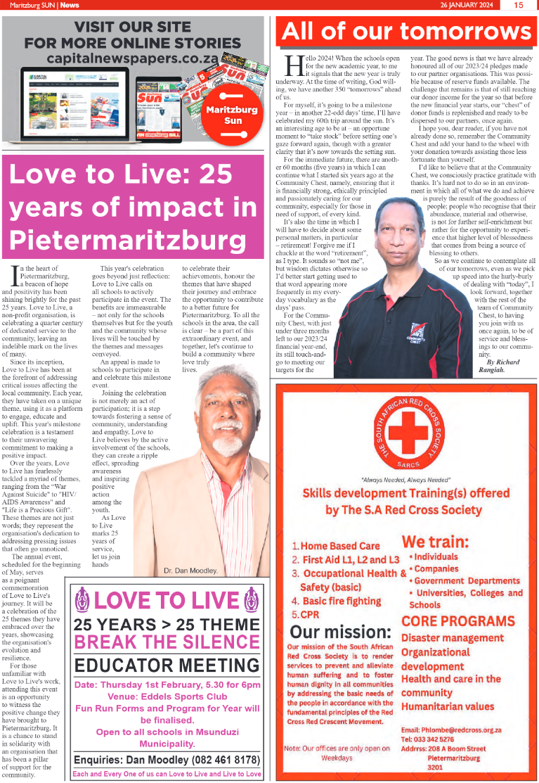 Maritzburg Sun 26/01/24 page 15