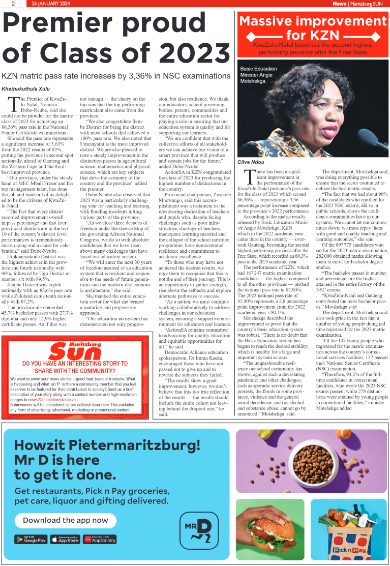 Maritzburg Sun 26/01/24 page 2