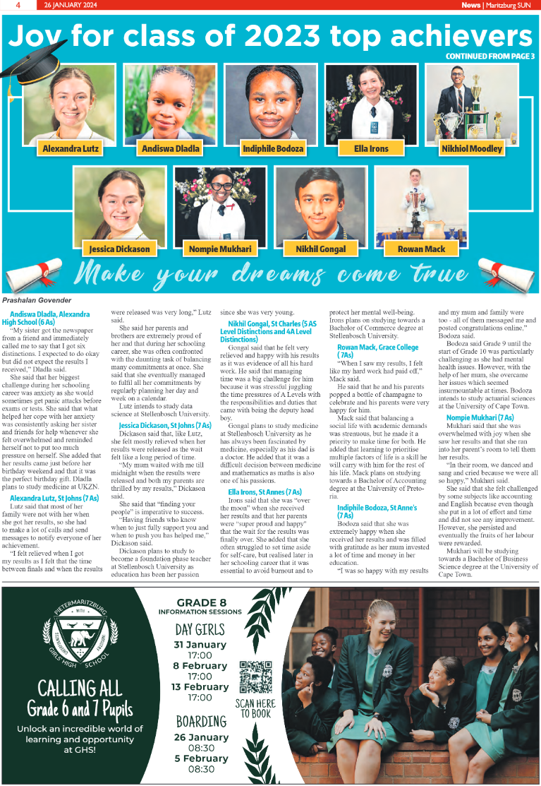 Maritzburg Sun 26/01/24 page 4