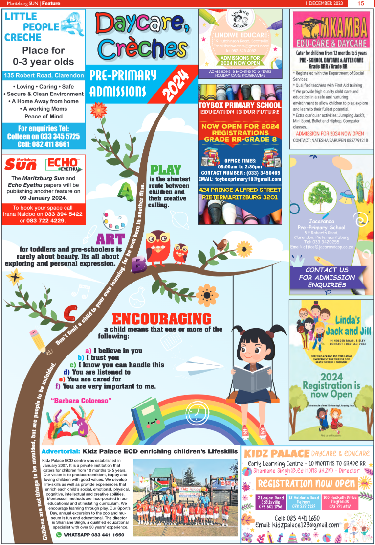 Maritzburg Sun 01/12/23 page 15