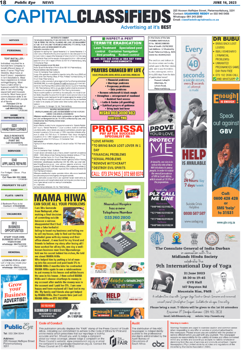 Public Eye 16/06/23 page 18