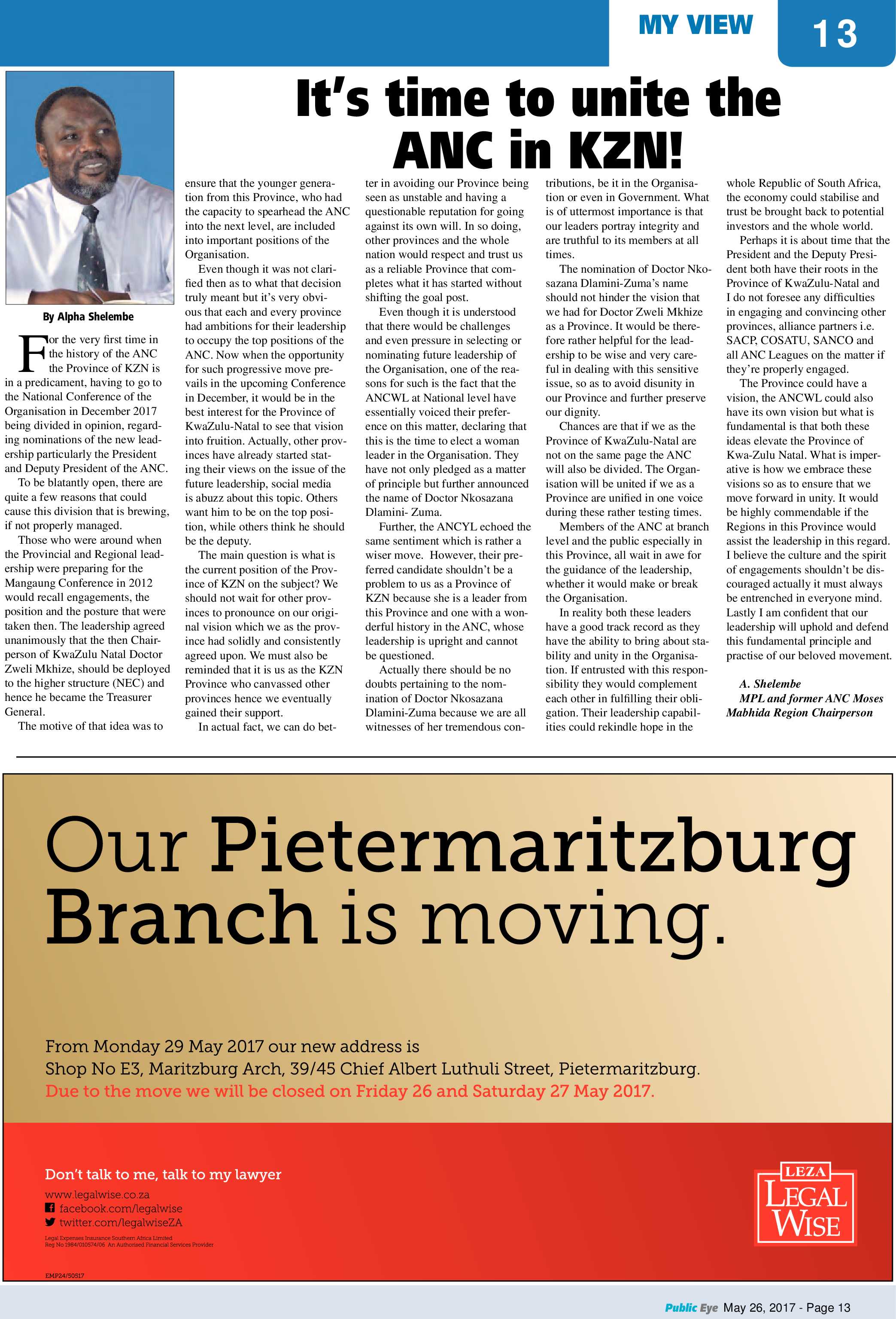 Public Eye 26 May 2017 page 13