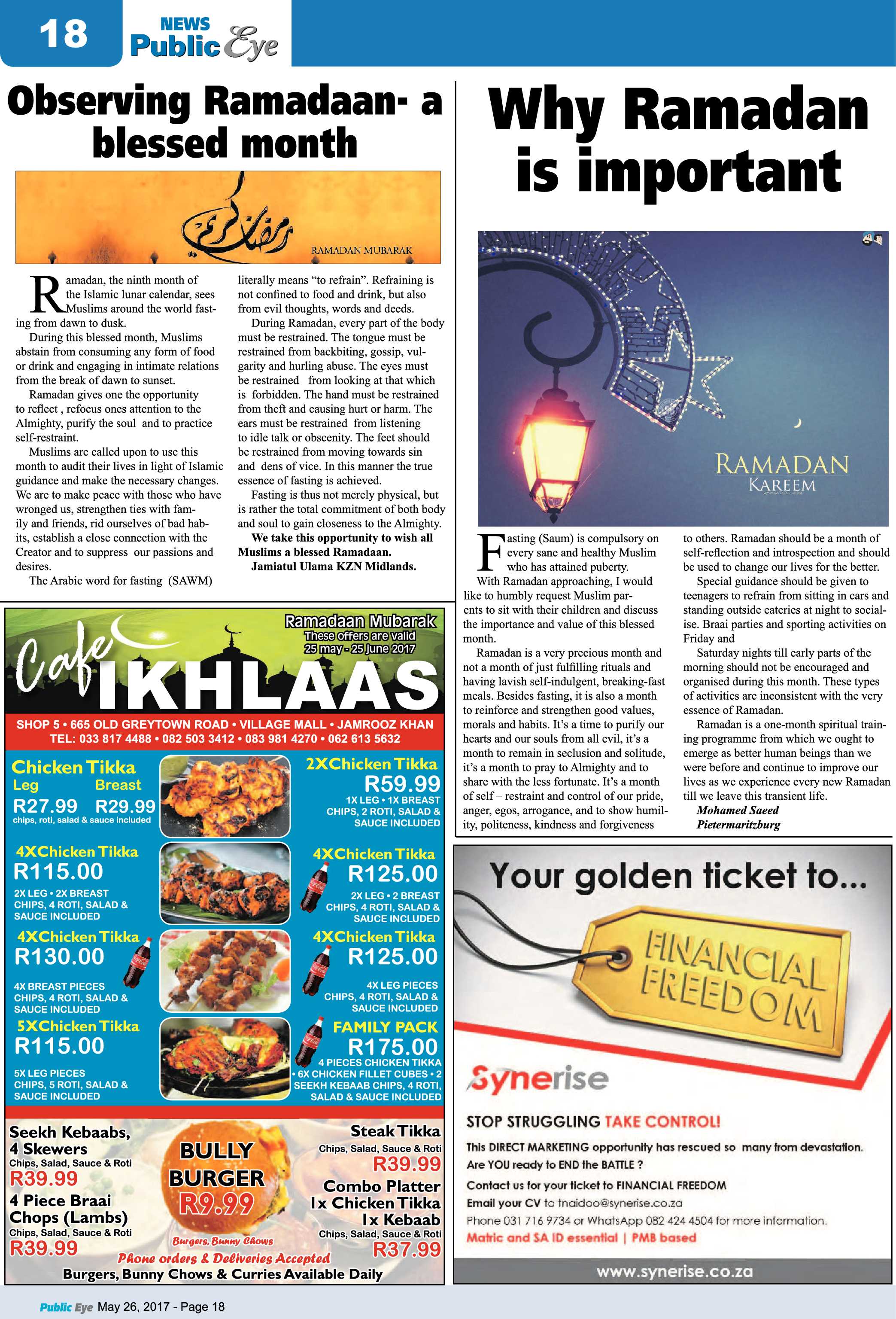 Public Eye 26 May 2017 page 18