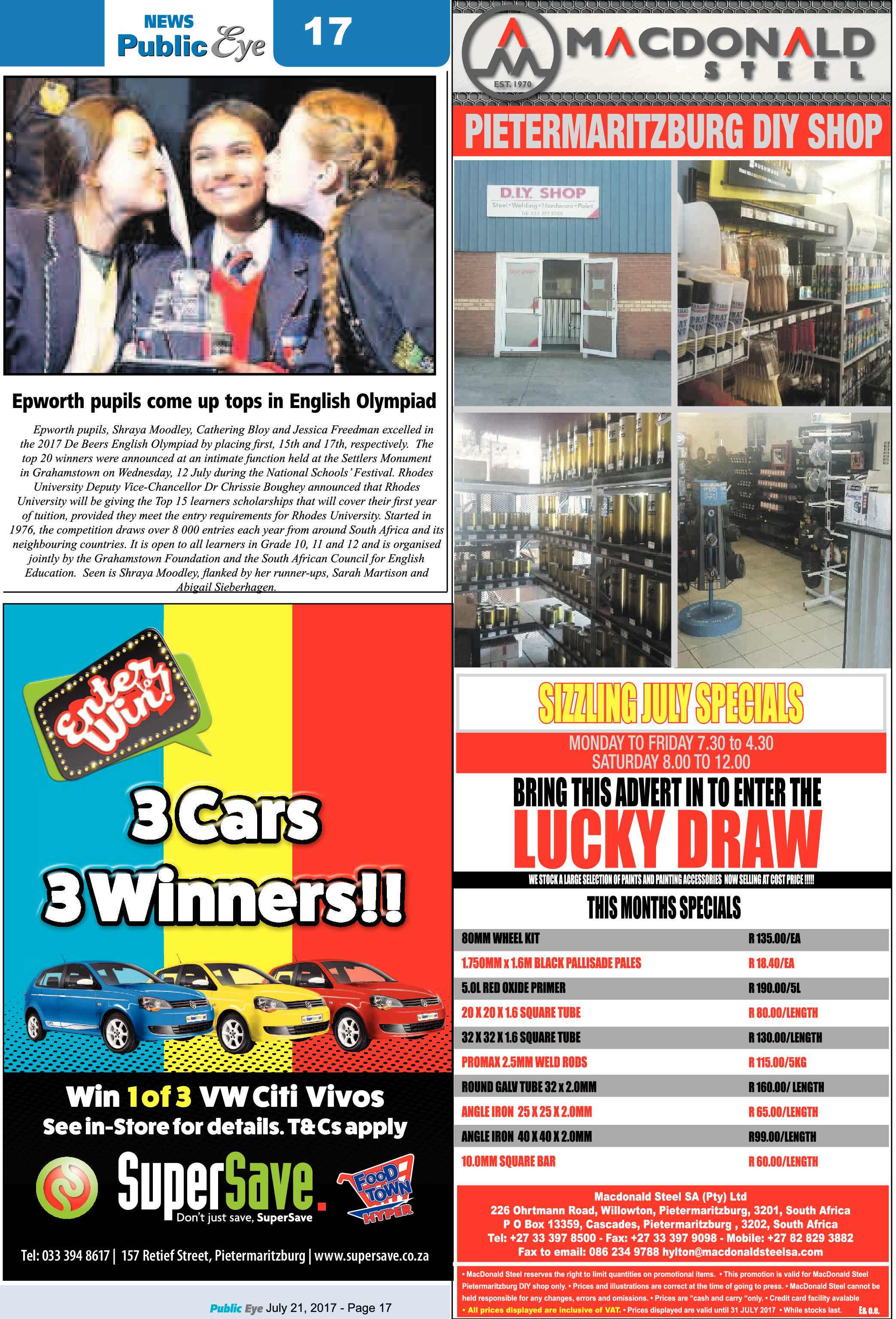 Public Eye 28 July 2017 page 17