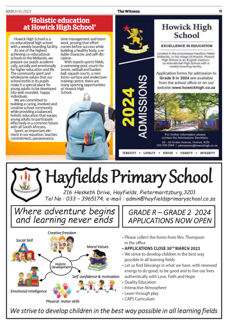 School Admission Supplement page 11