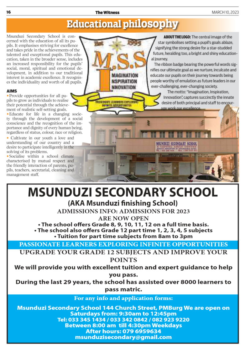 School Admission Supplement page 16