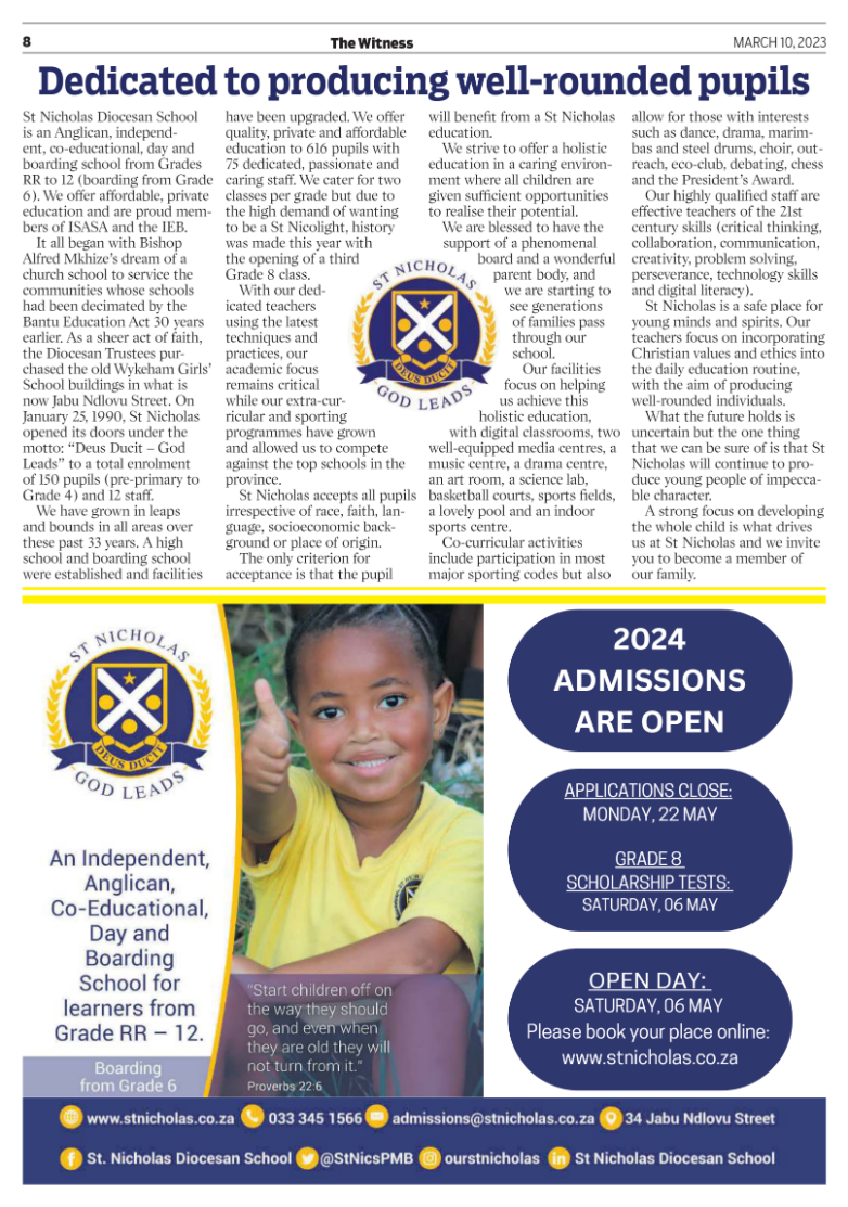 School Admission Supplement page 8