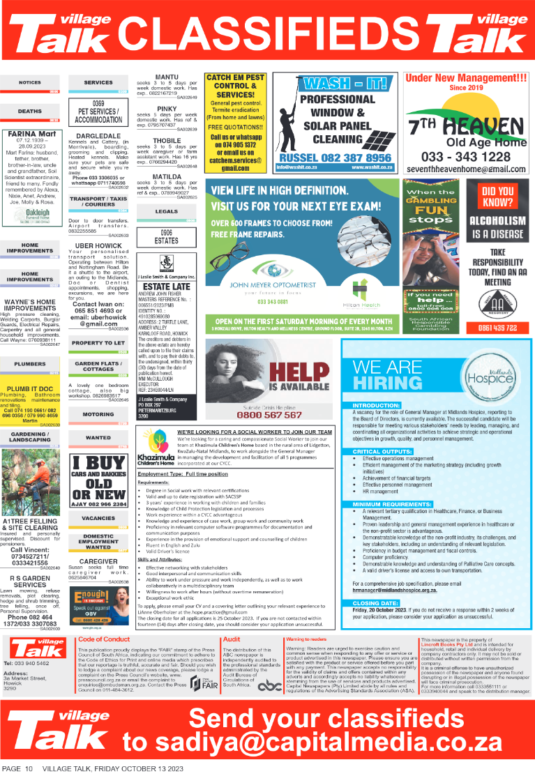 Village Talk 13.10.2023 page 10