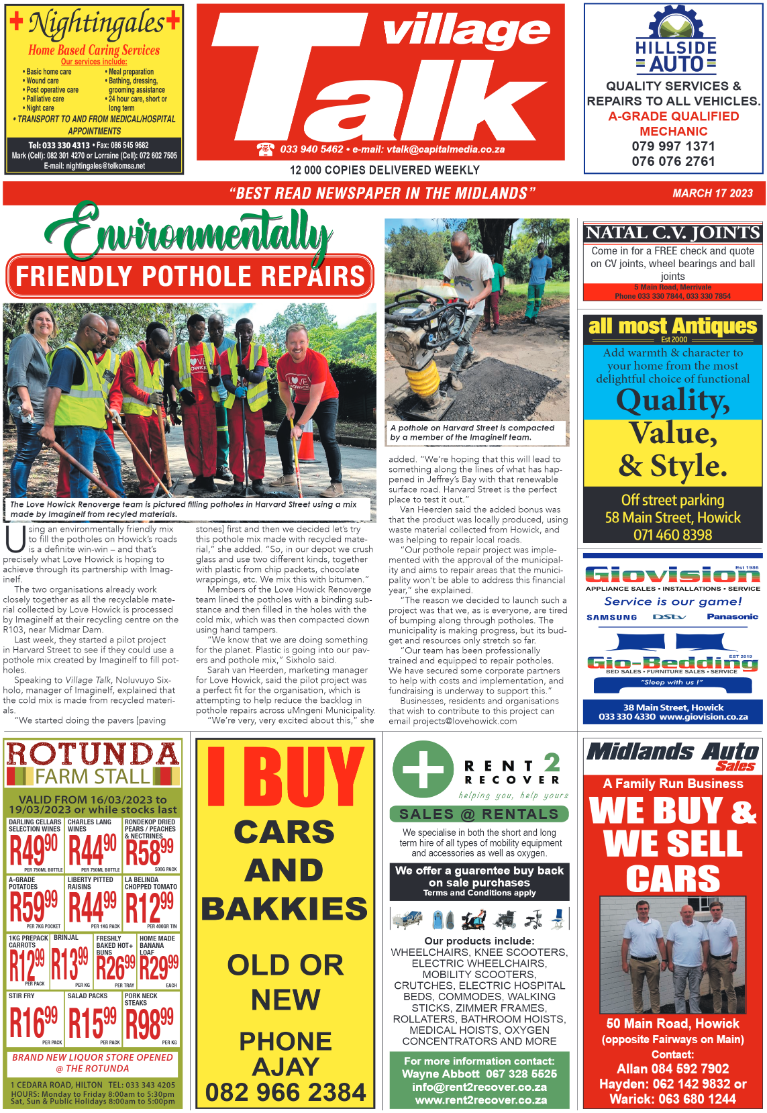 Village Talk 17/03/23 page 1